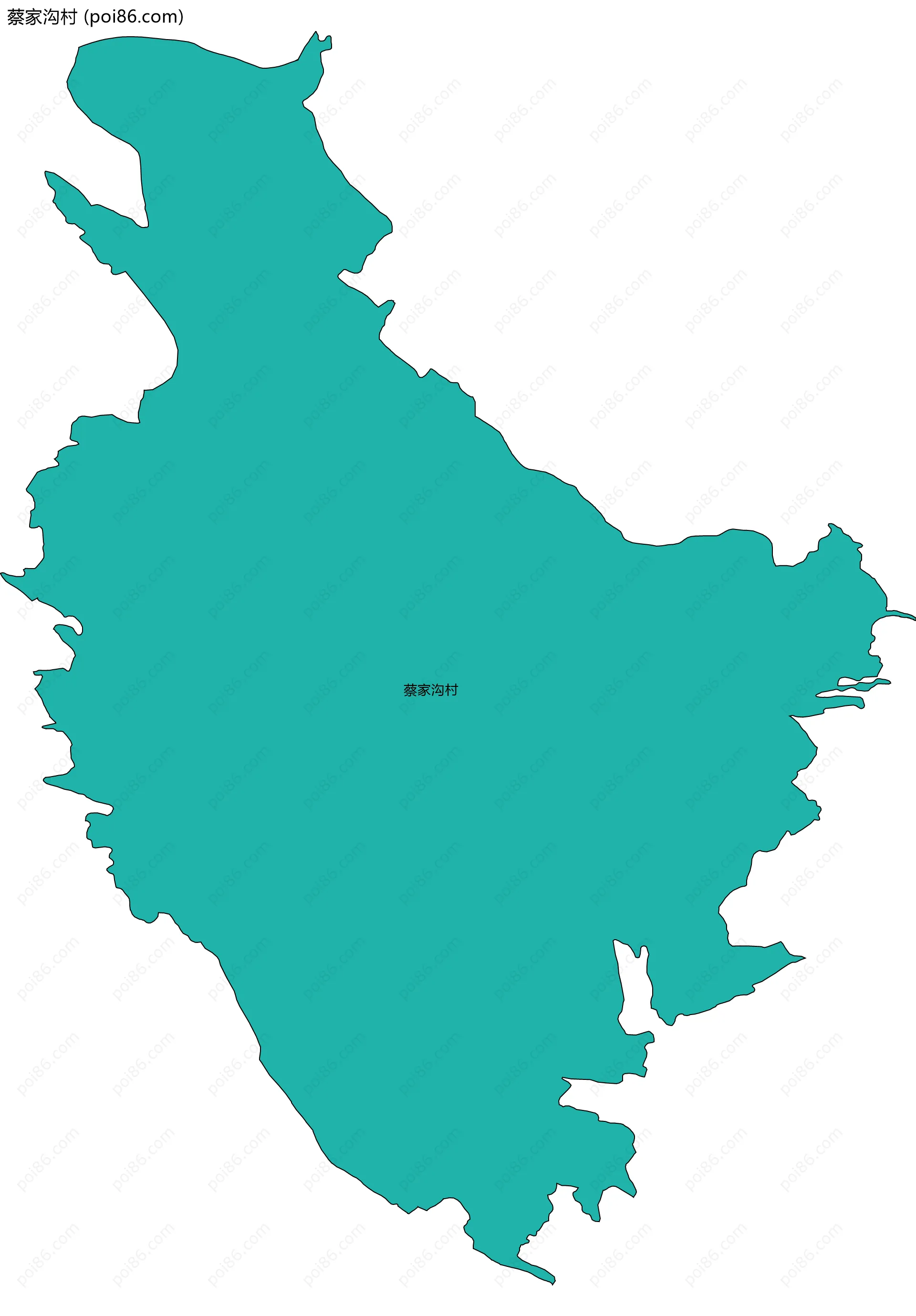 蔡家沟村边界地图