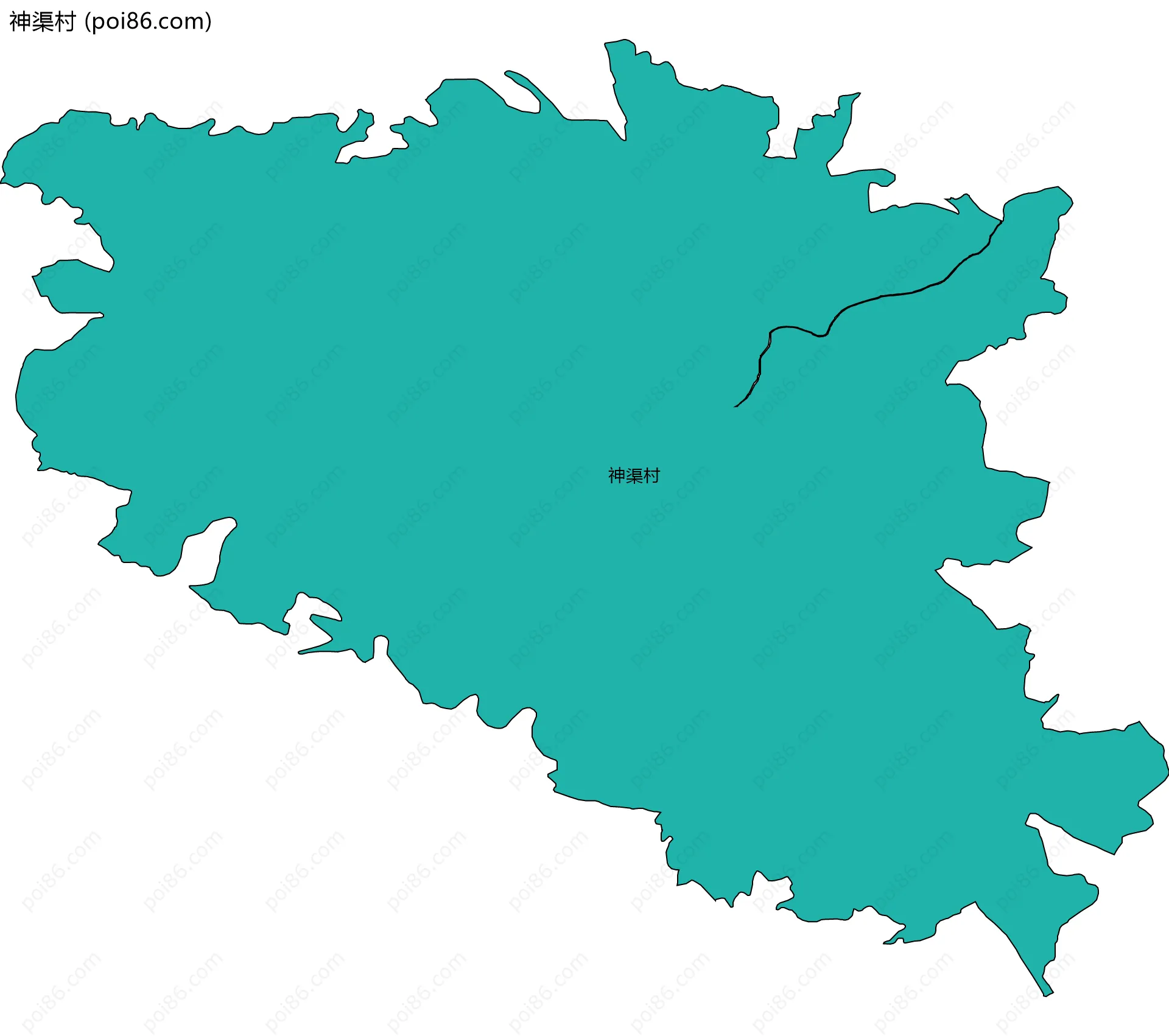 神渠村边界地图