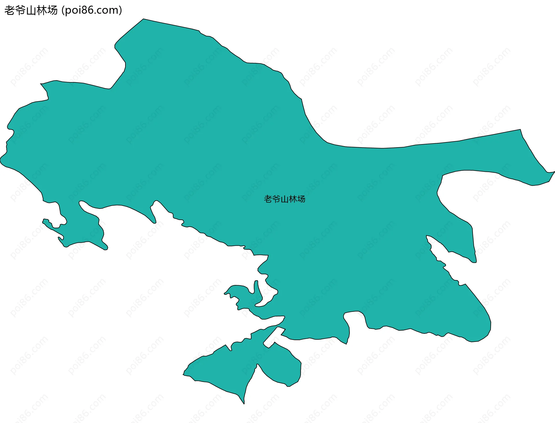 老爷山林场边界地图