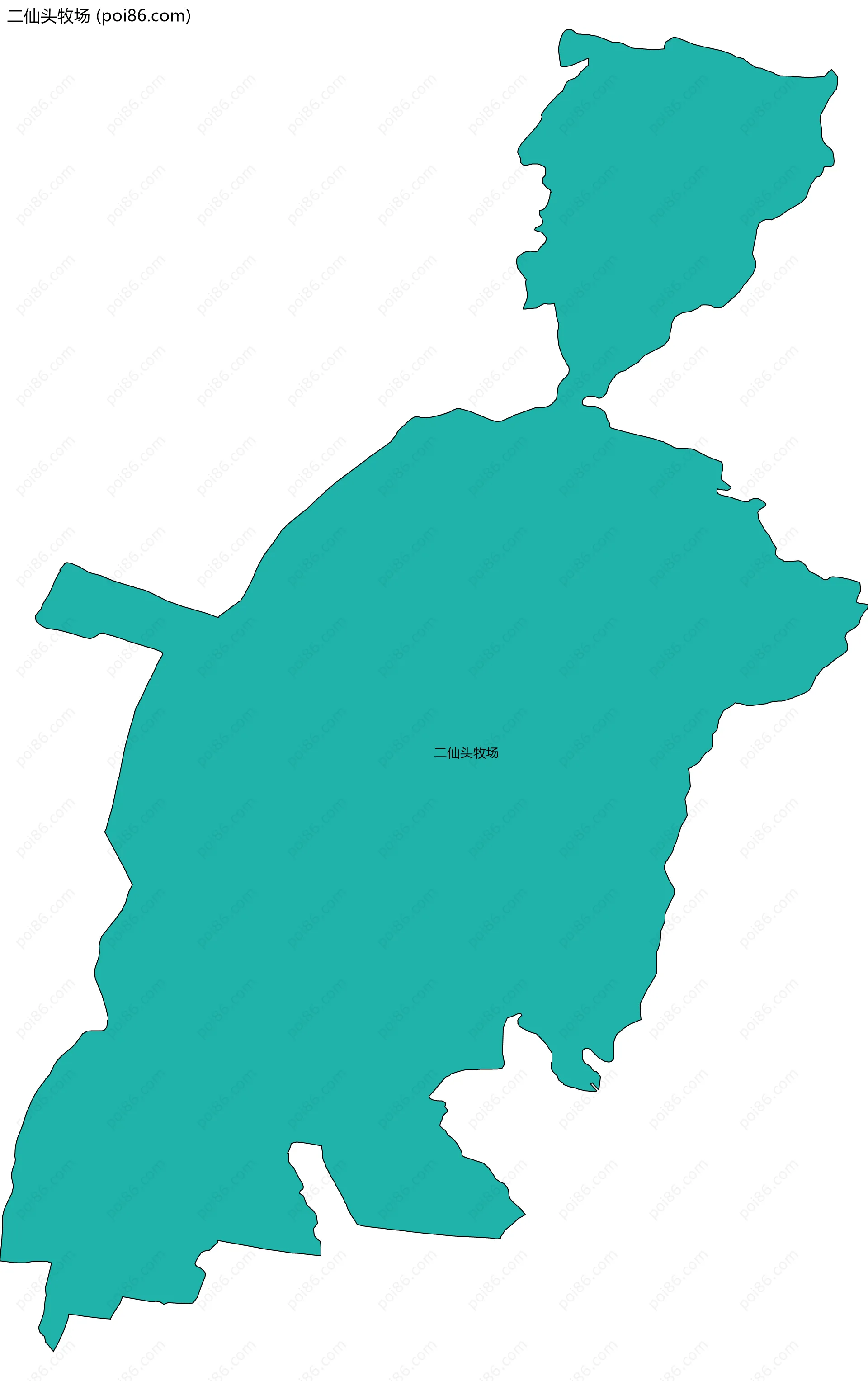 二仙头牧场边界地图