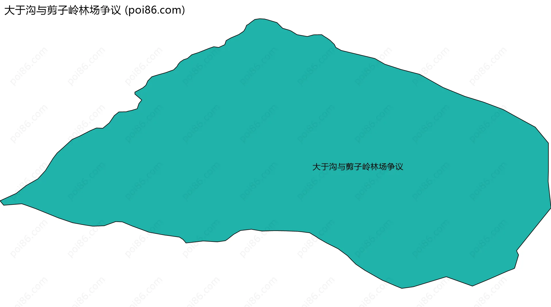 大于沟与剪子岭林场争议边界地图