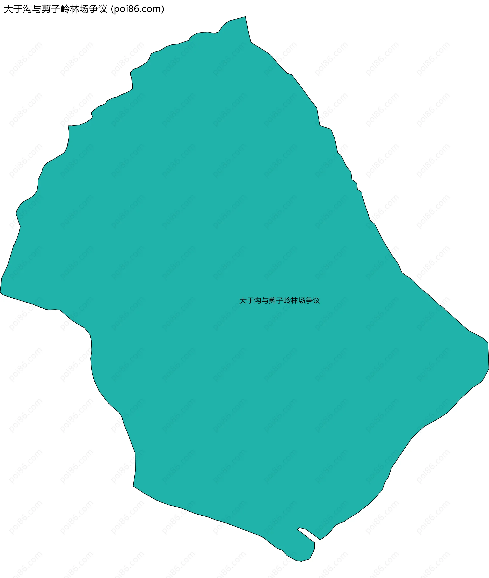 大于沟与剪子岭林场争议边界地图