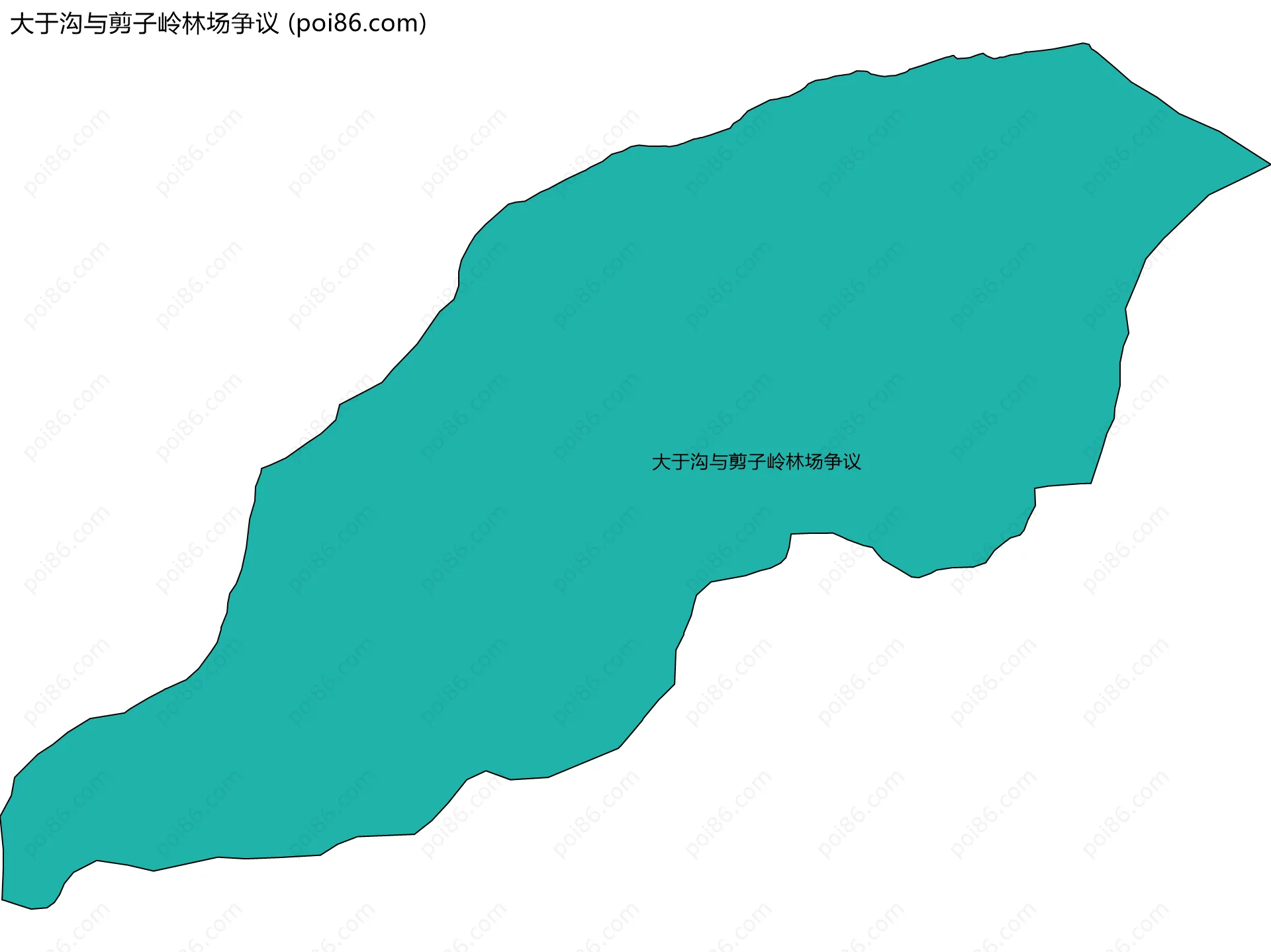 大于沟与剪子岭林场争议边界地图