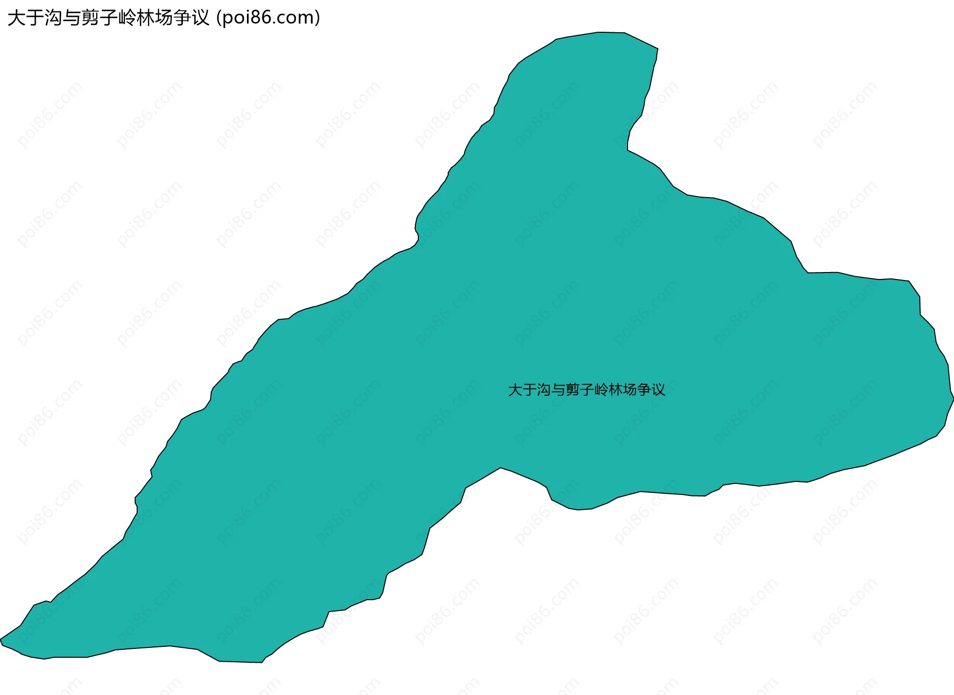 大于沟与剪子岭林场争议边界地图