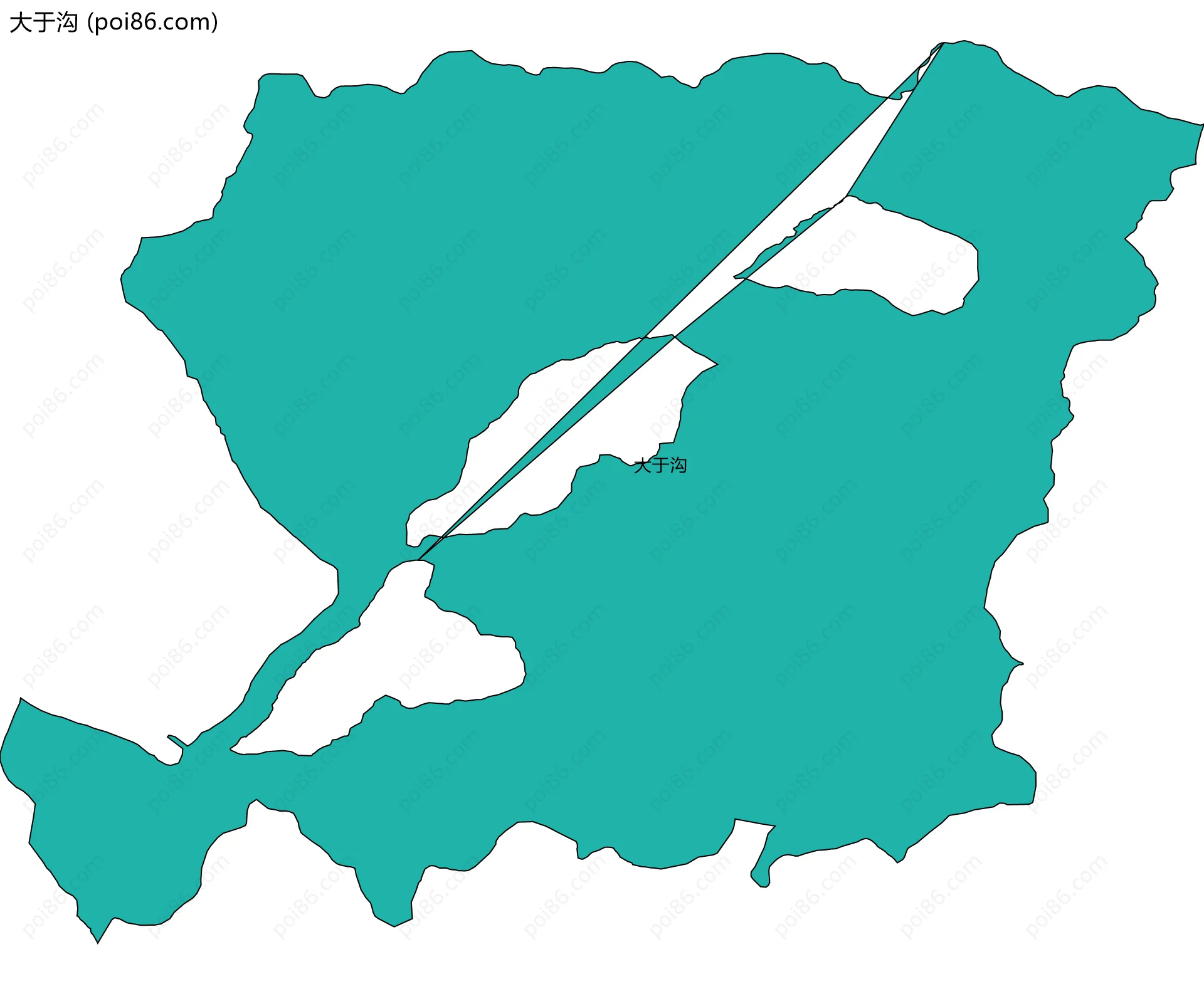 大于沟边界地图