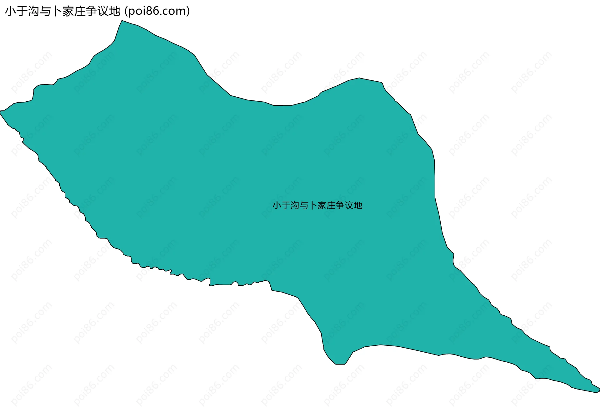 小于沟与卜家庄争议地边界地图