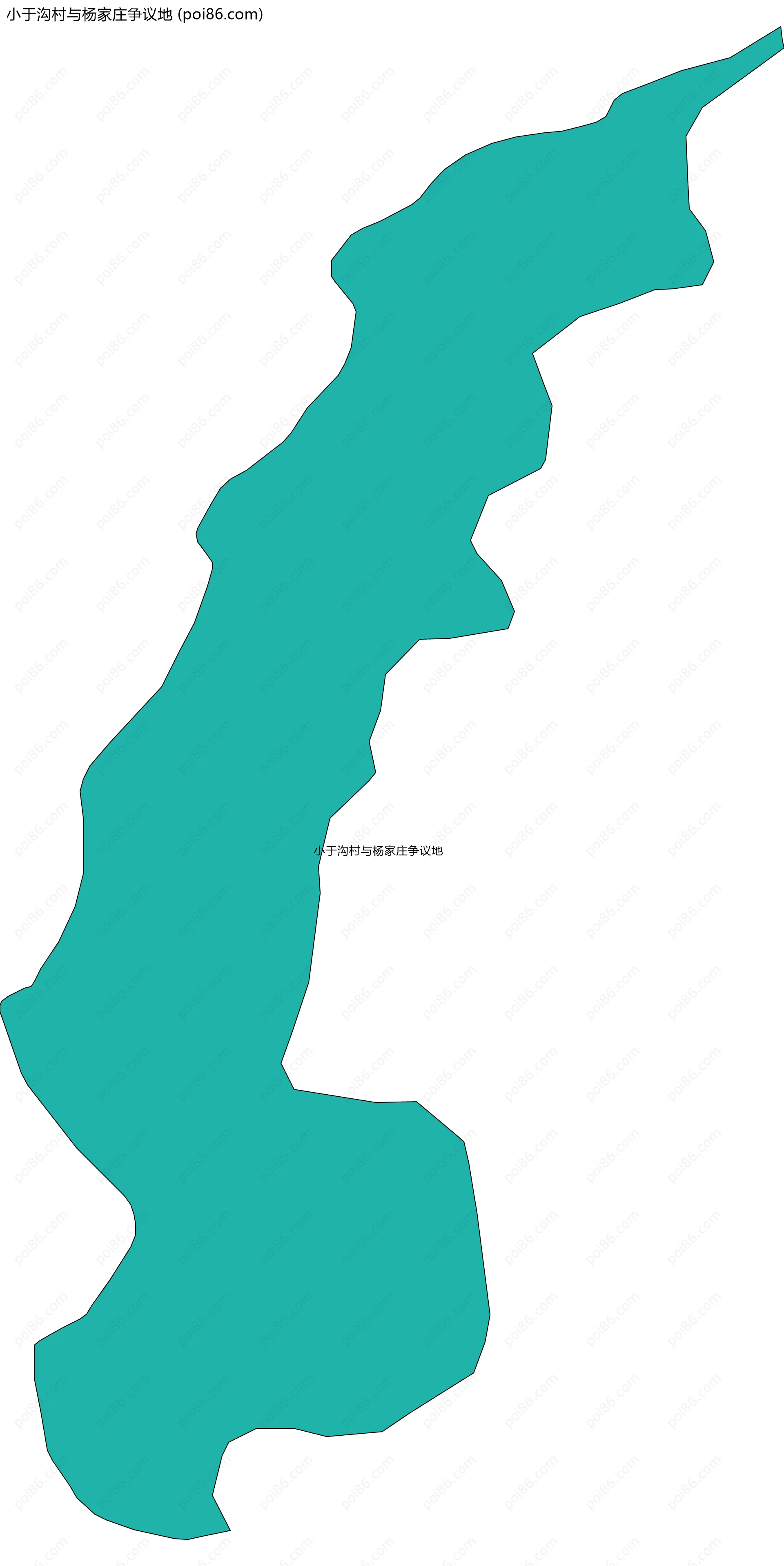 小于沟村与杨家庄争议地边界地图