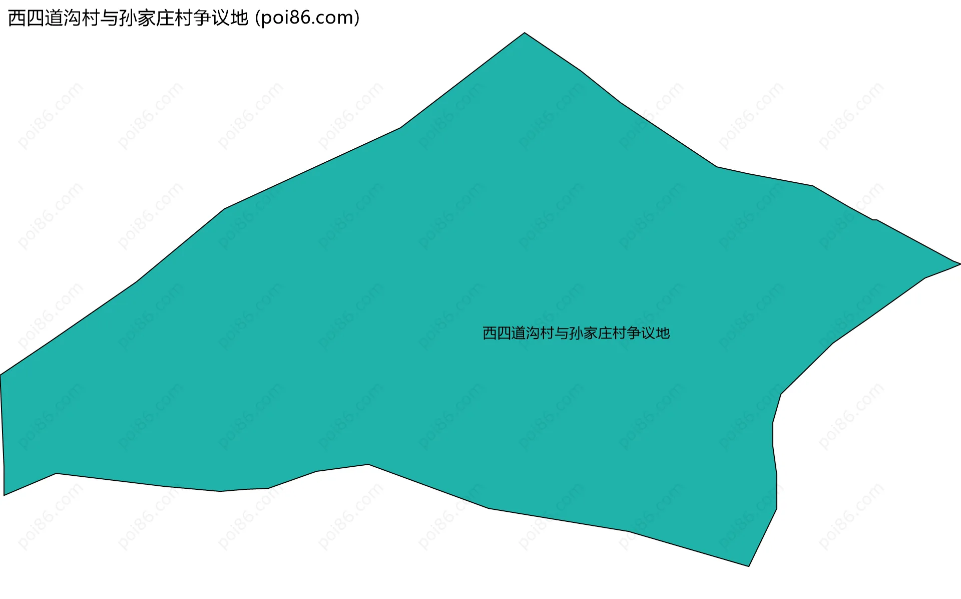 西四道沟村与孙家庄村争议地边界地图