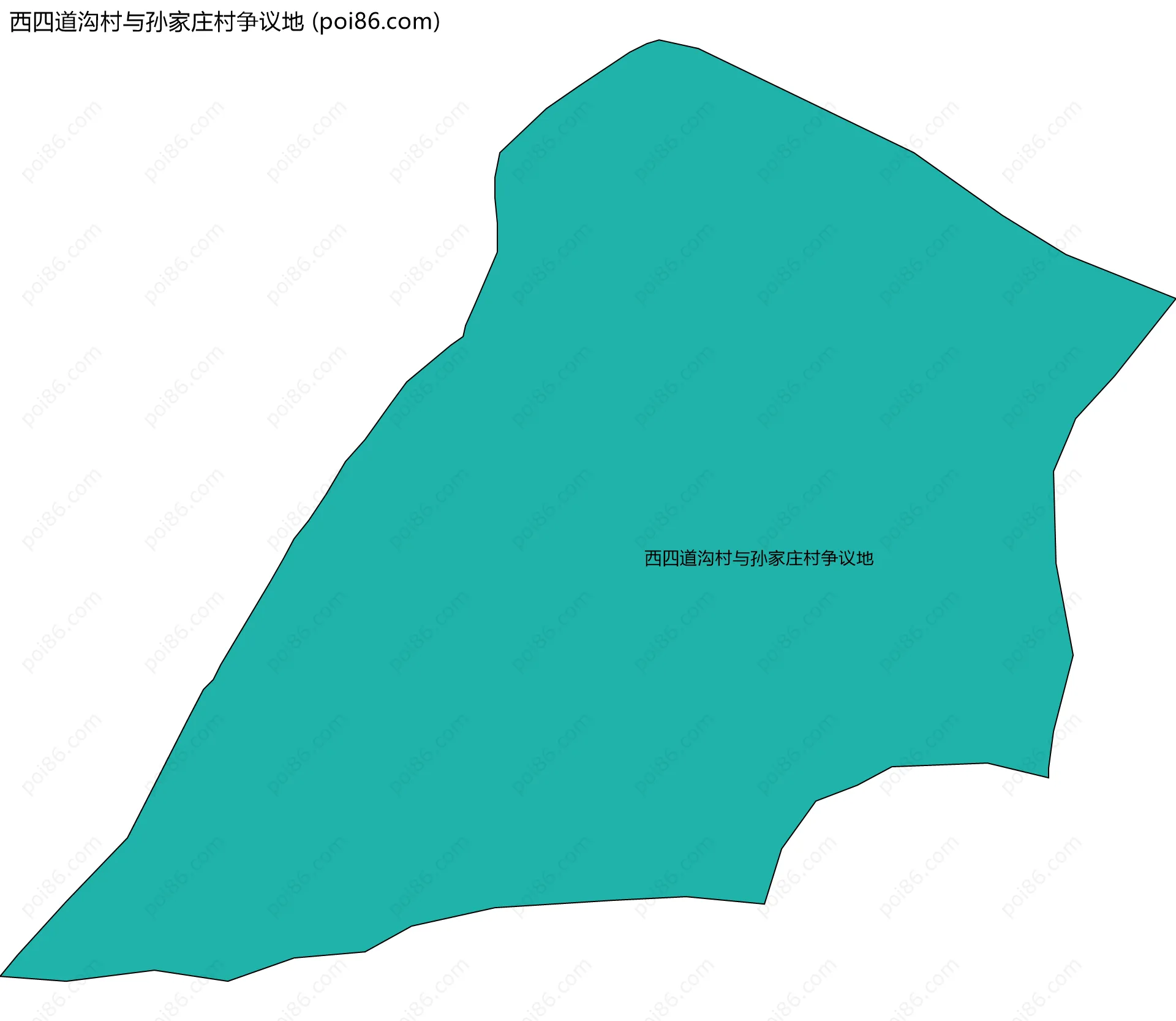 西四道沟村与孙家庄村争议地边界地图