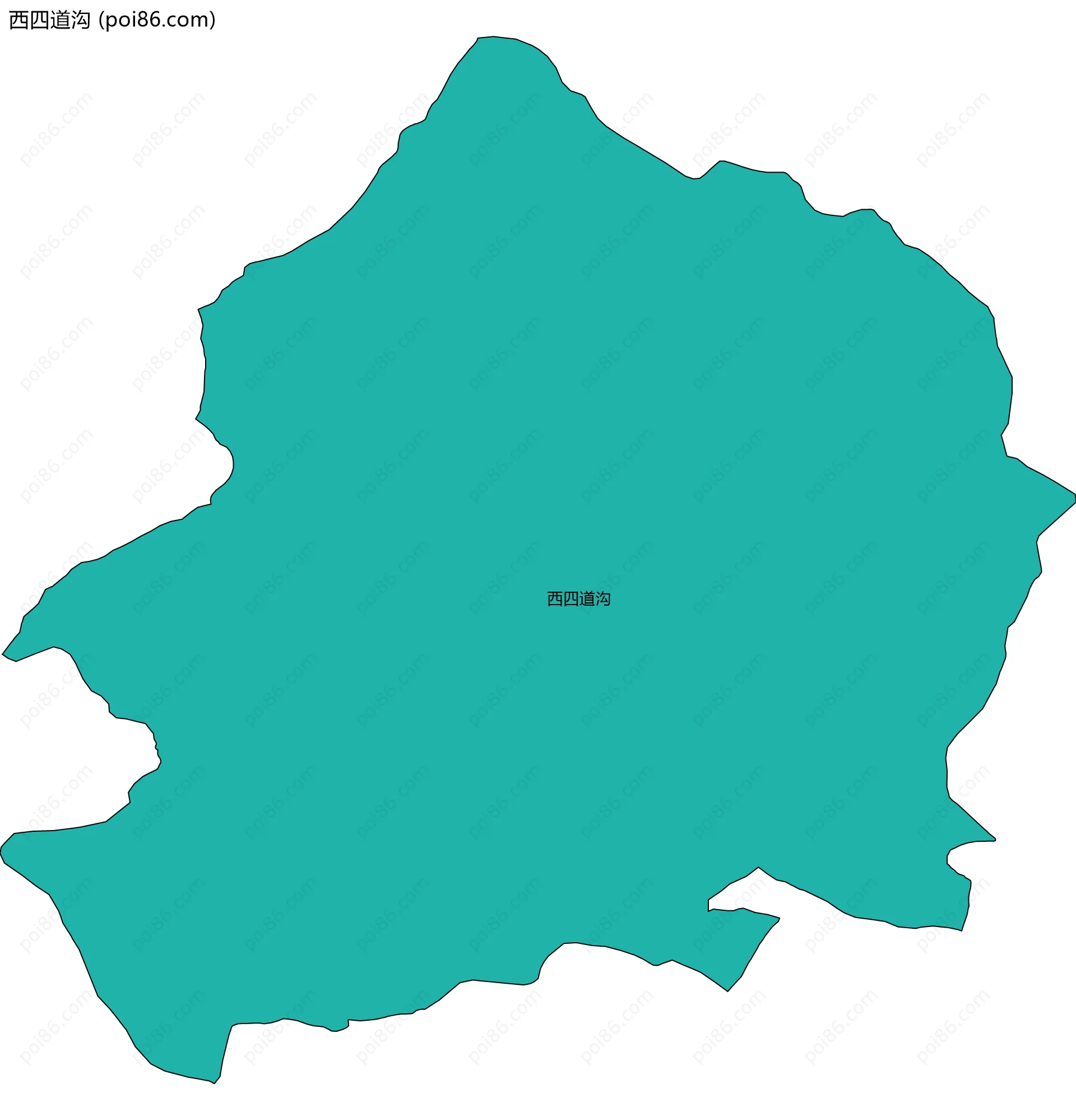 西四道沟边界地图
