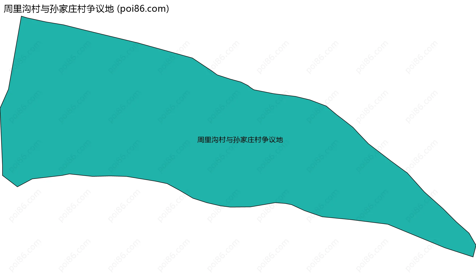周里沟村与孙家庄村争议地边界地图