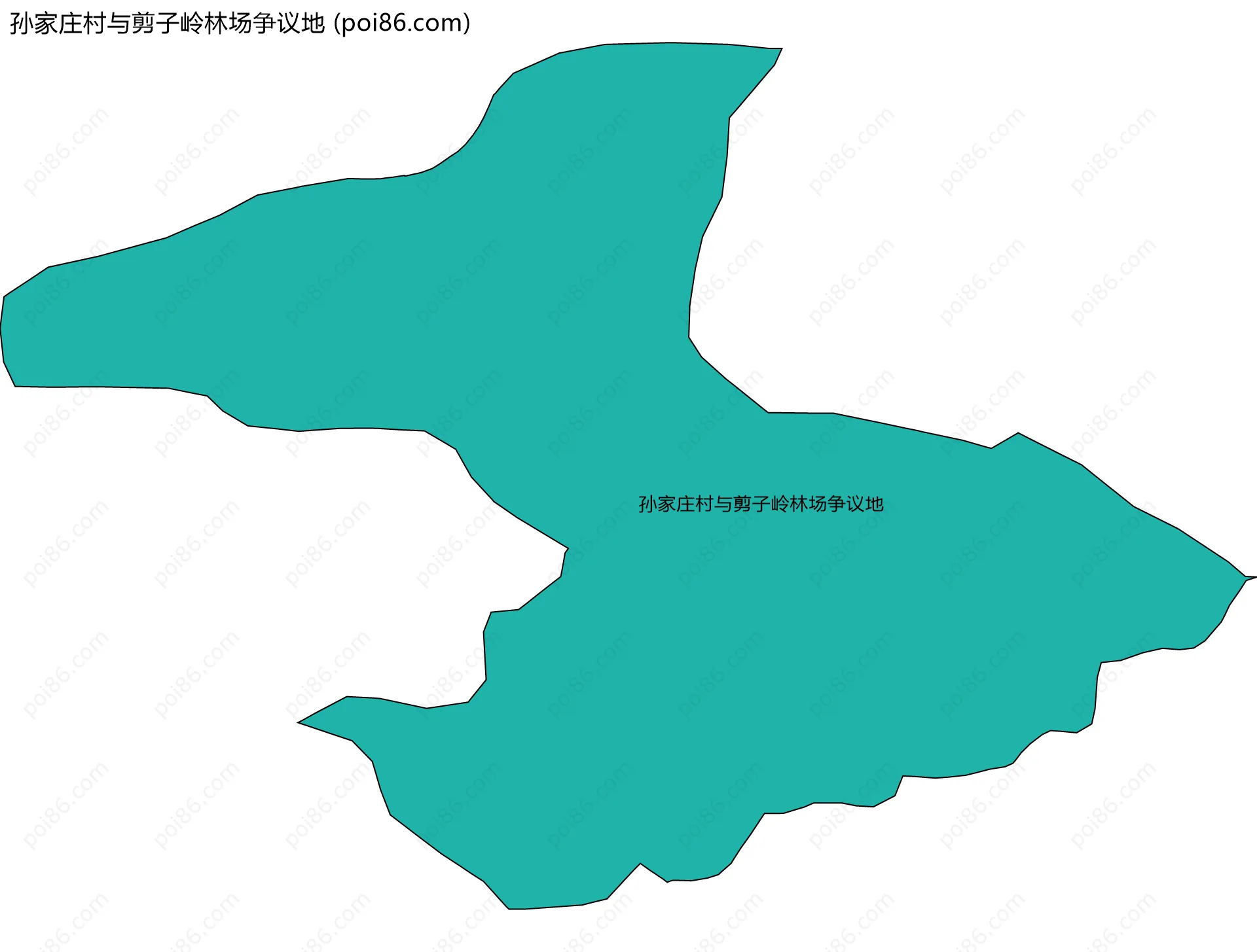 孙家庄村与剪子岭林场争议地边界地图