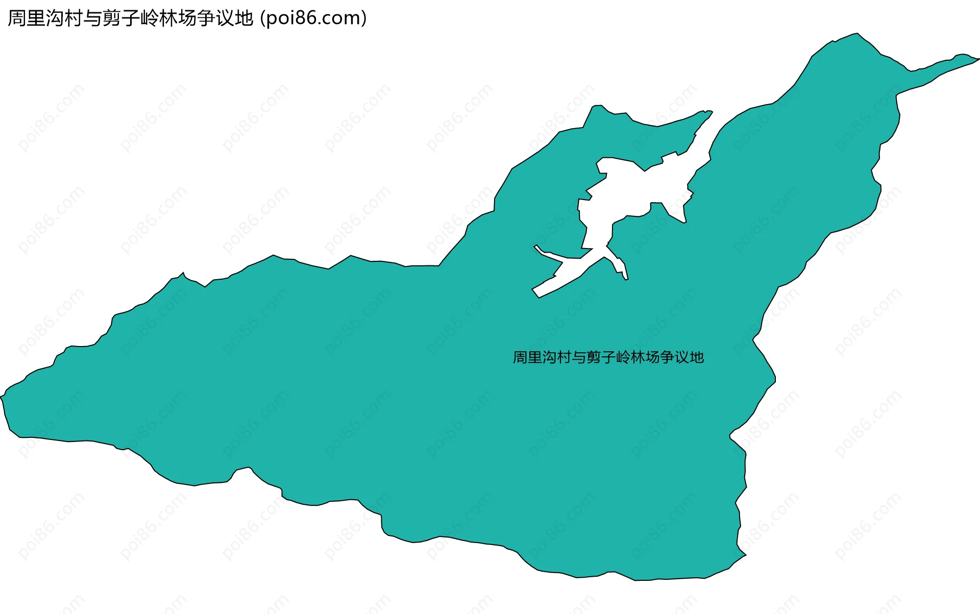 周里沟村与剪子岭林场争议地边界地图