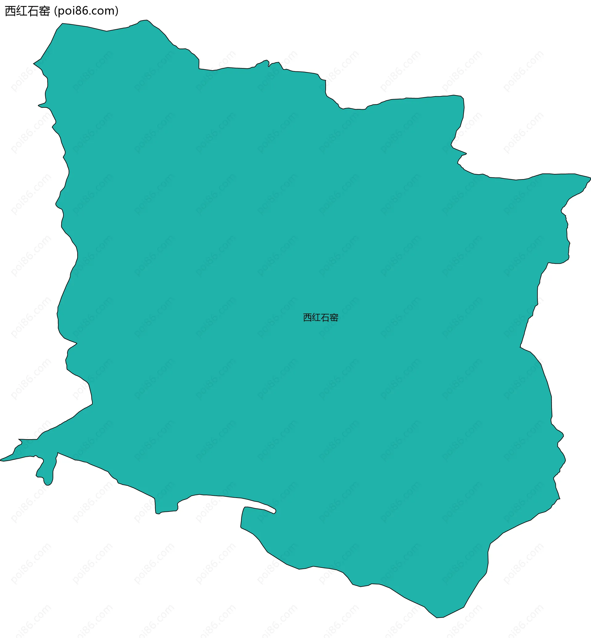 西红石窑边界地图