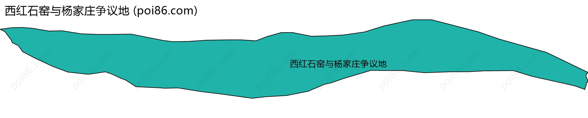 西红石窑与杨家庄争议地边界地图