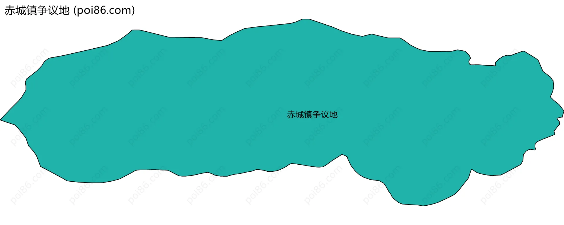 赤城镇争议地边界地图