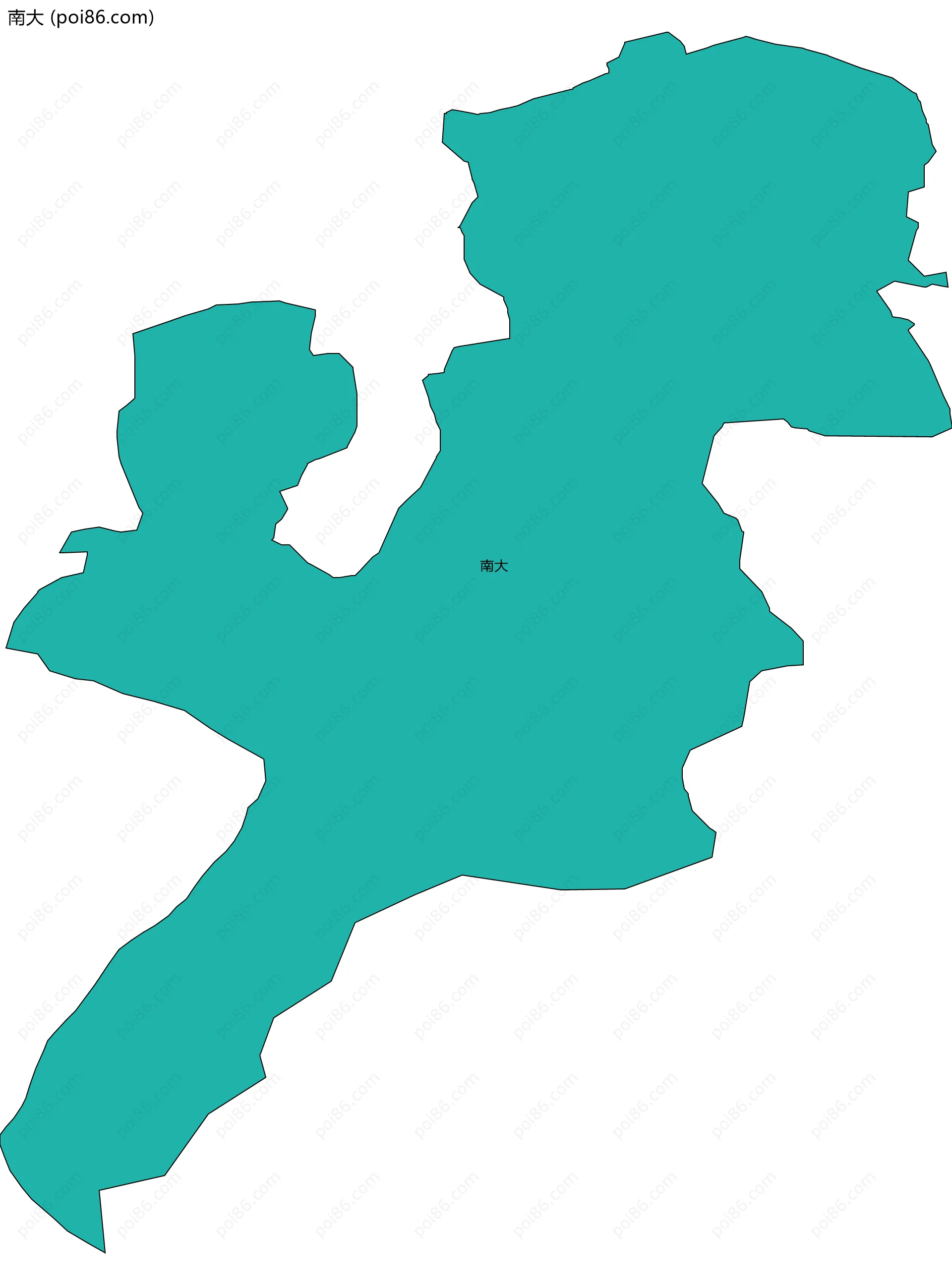 南大边界地图