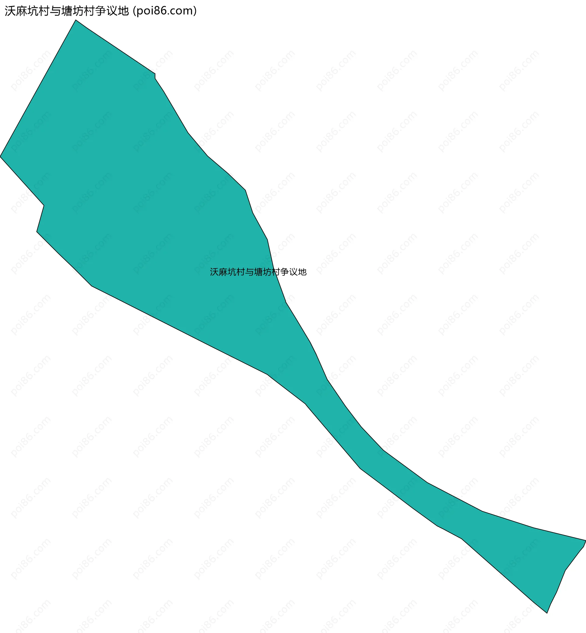 沃麻坑村与塘坊村争议地边界地图