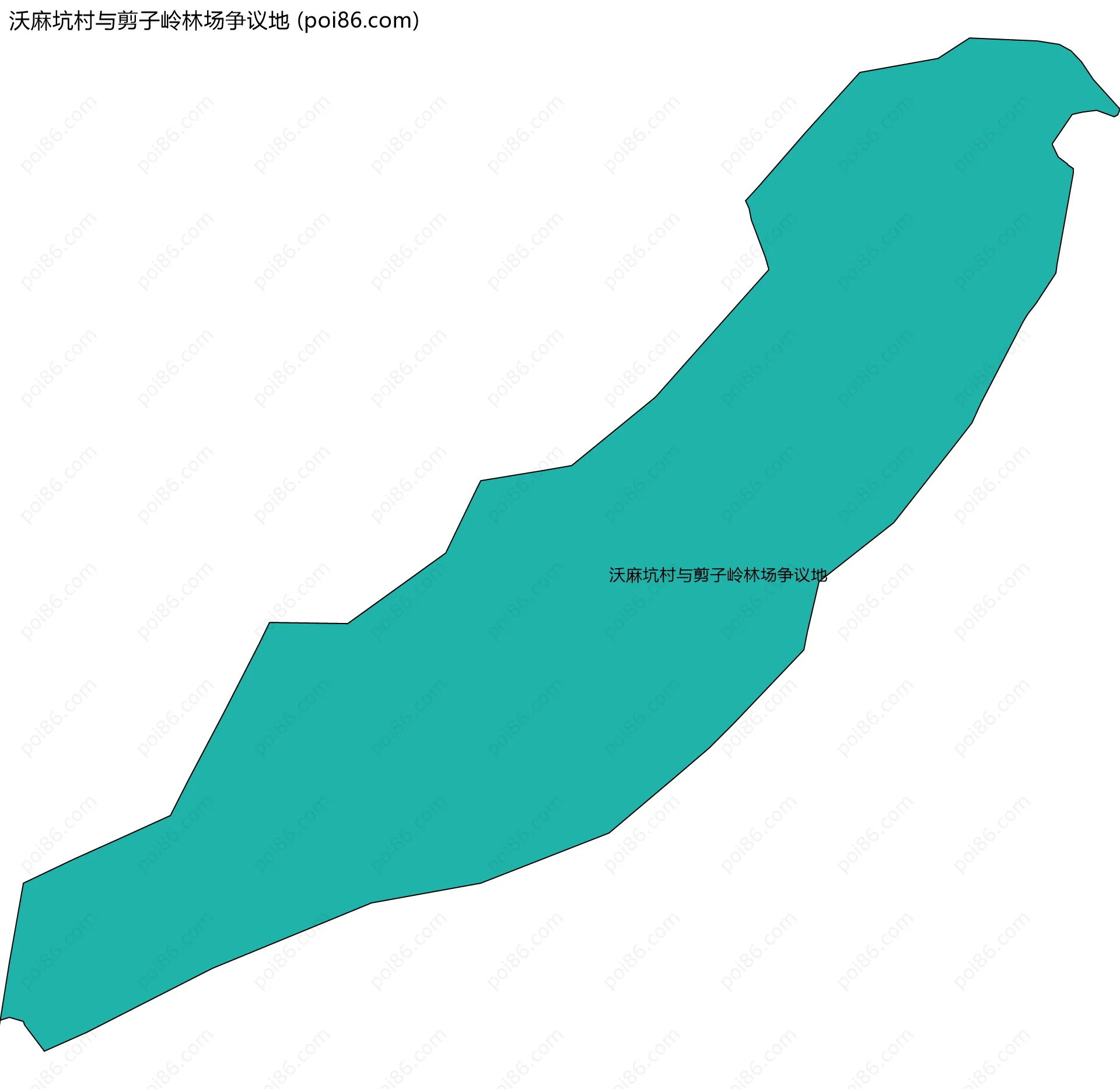沃麻坑村与剪子岭林场争议地边界地图