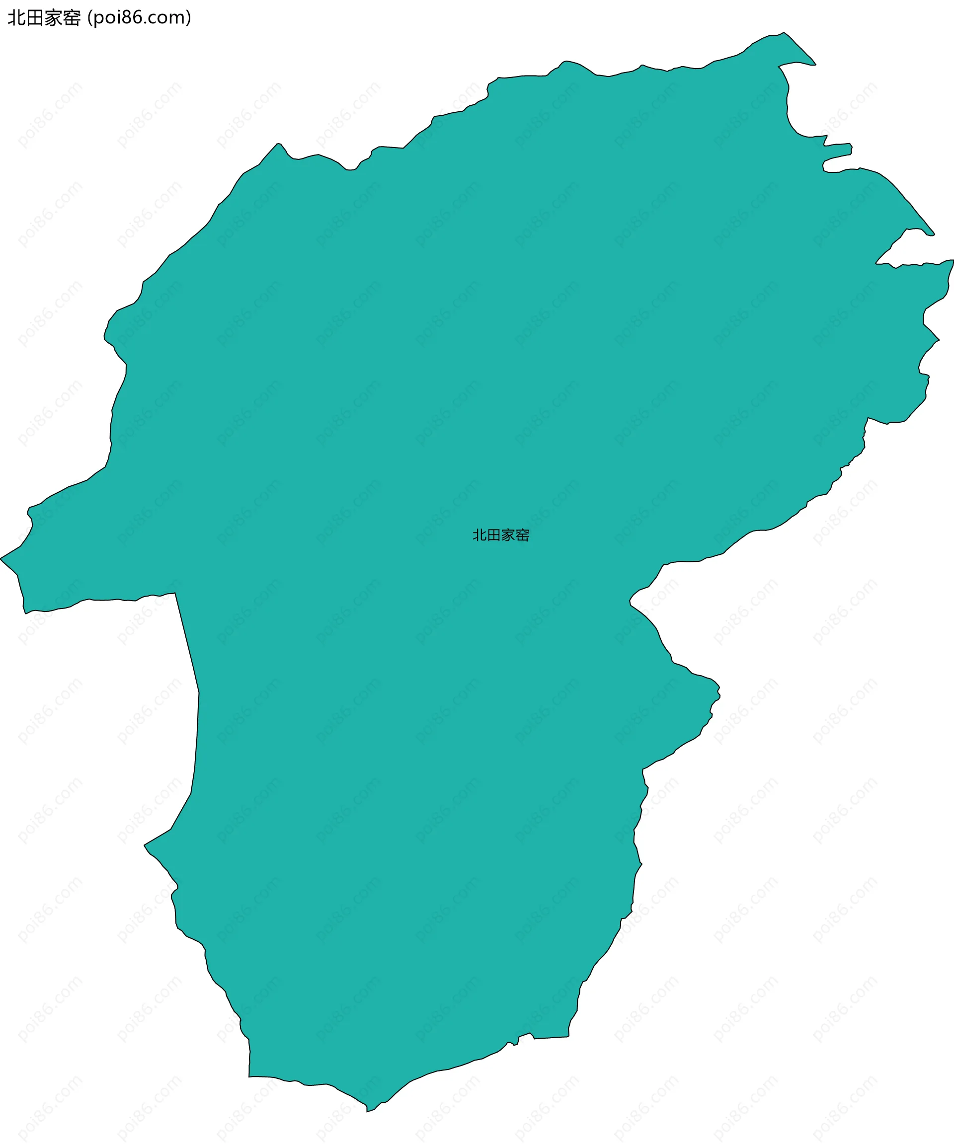 北田家窑边界地图