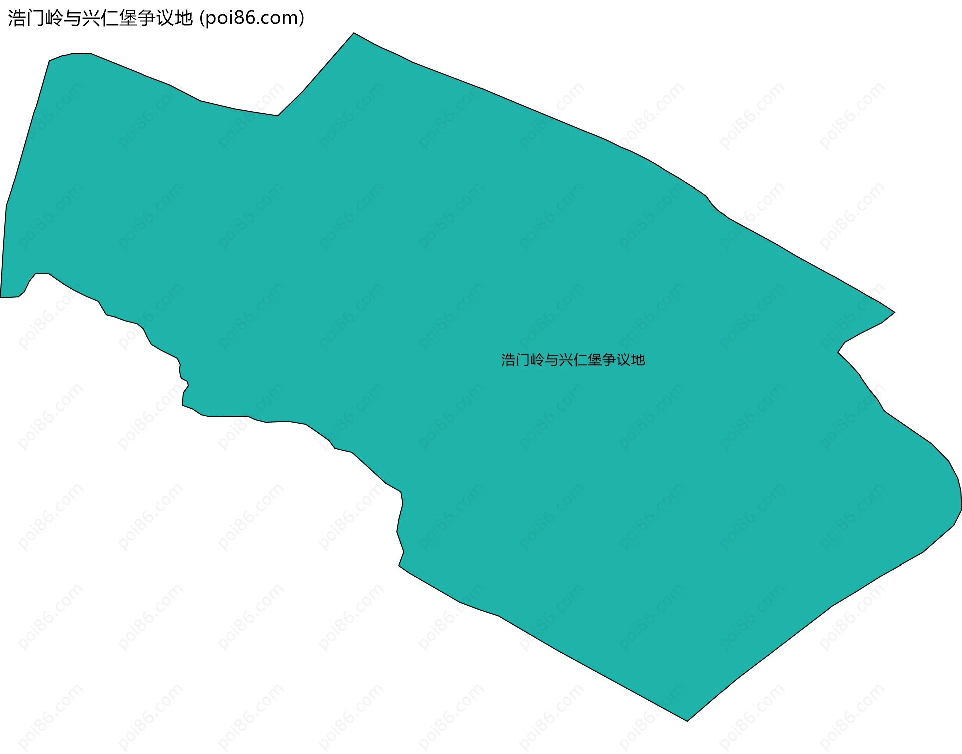 浩门岭与兴仁堡争议地边界地图