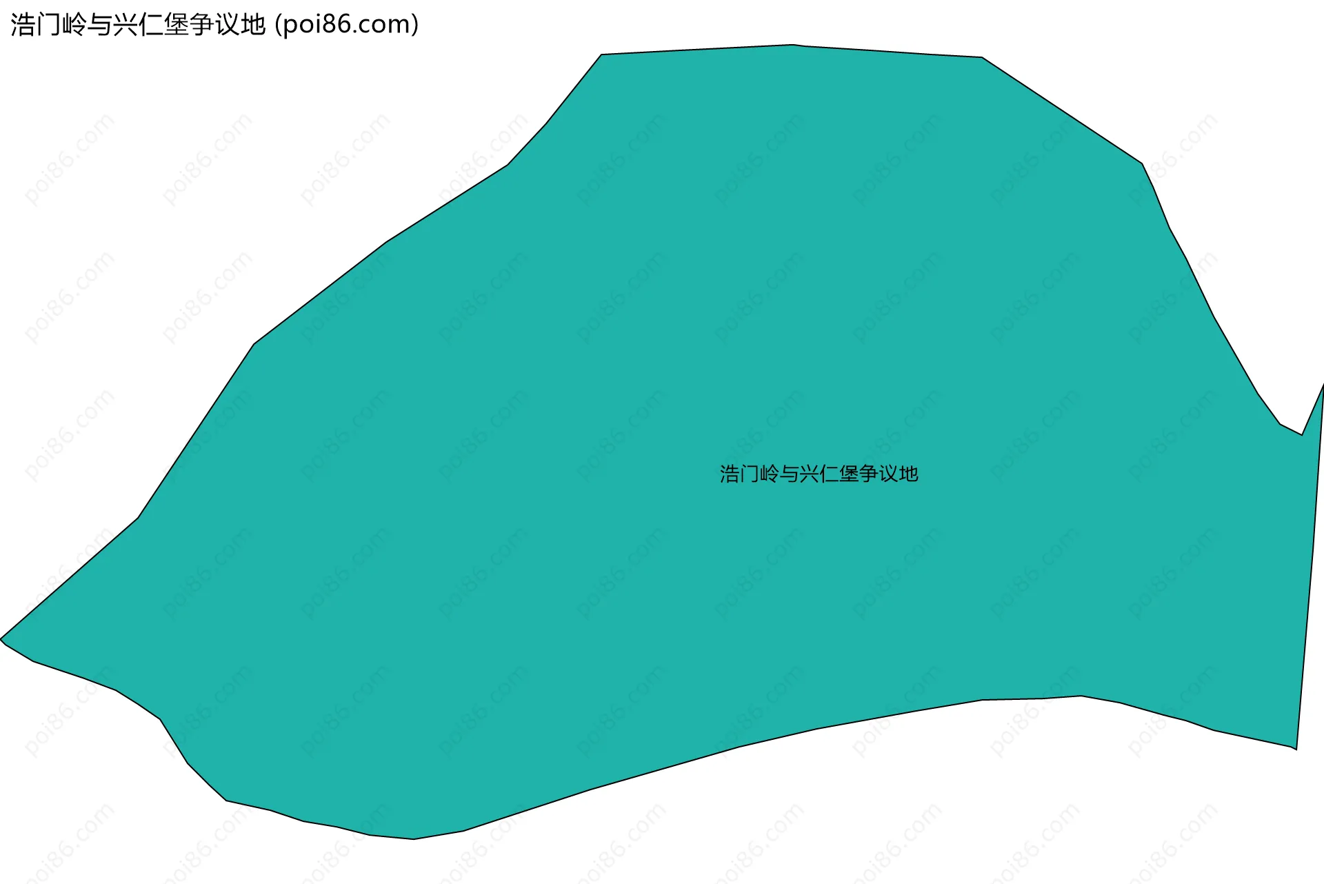 浩门岭与兴仁堡争议地边界地图