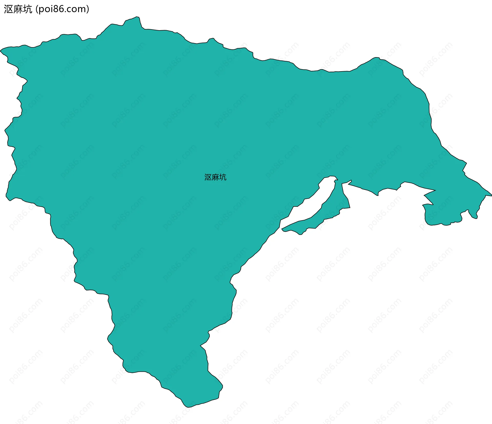 沤麻坑边界地图