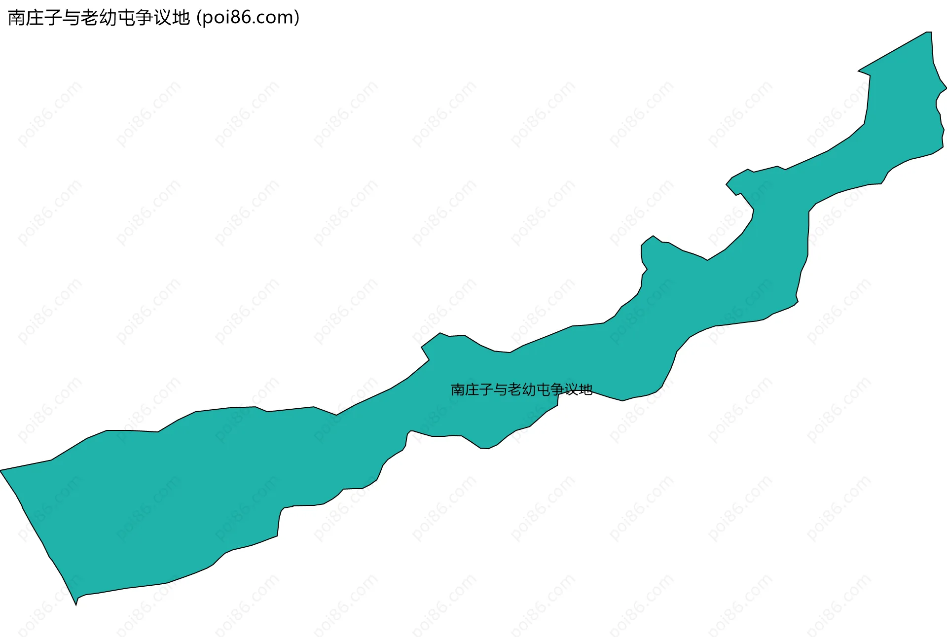 南庄子与老幼屯争议地边界地图