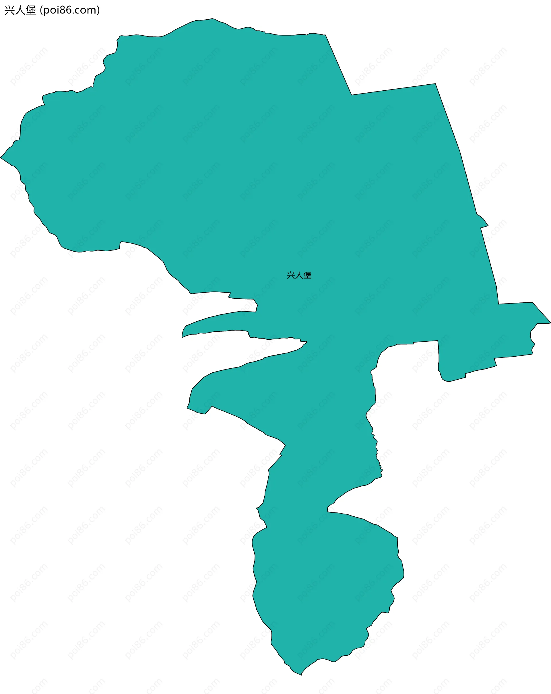 兴人堡边界地图