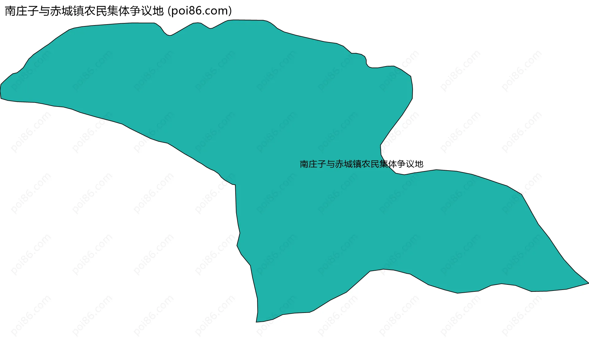 南庄子与赤城镇农民集体争议地边界地图