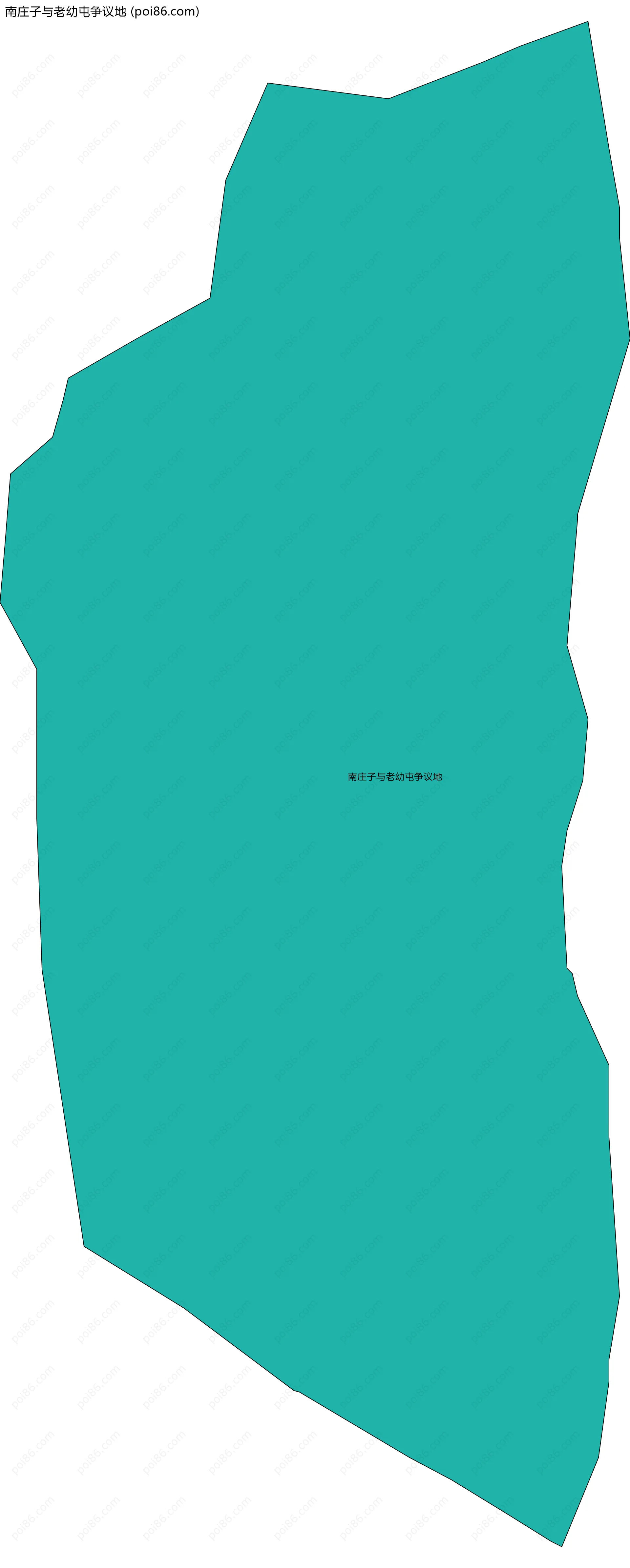 南庄子与老幼屯争议地边界地图