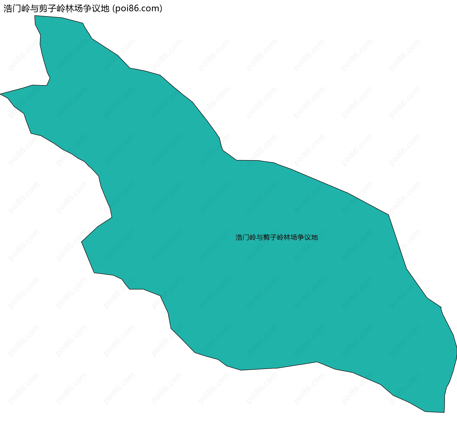 浩门岭与剪子岭林场争议地边界地图