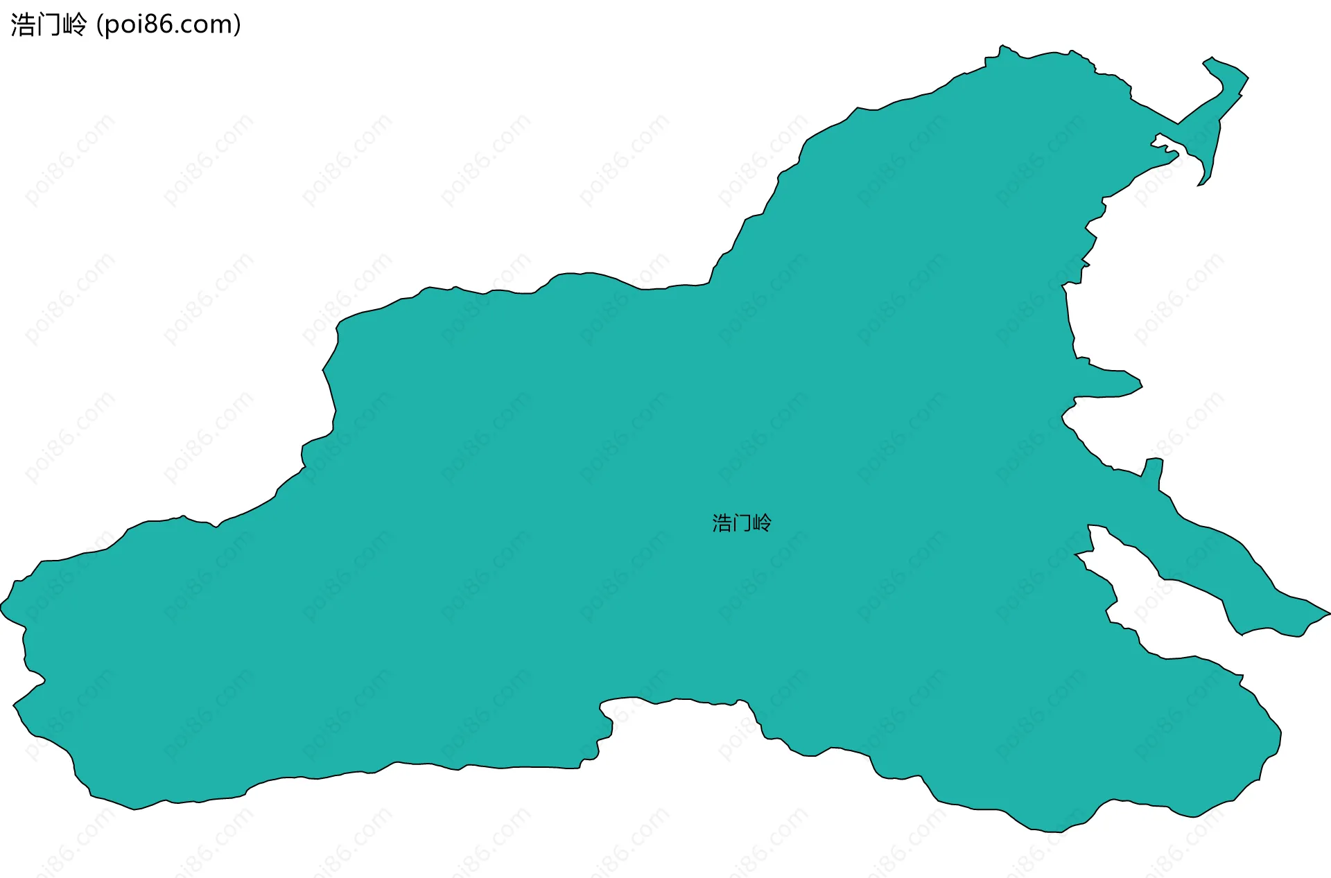 浩门岭边界地图