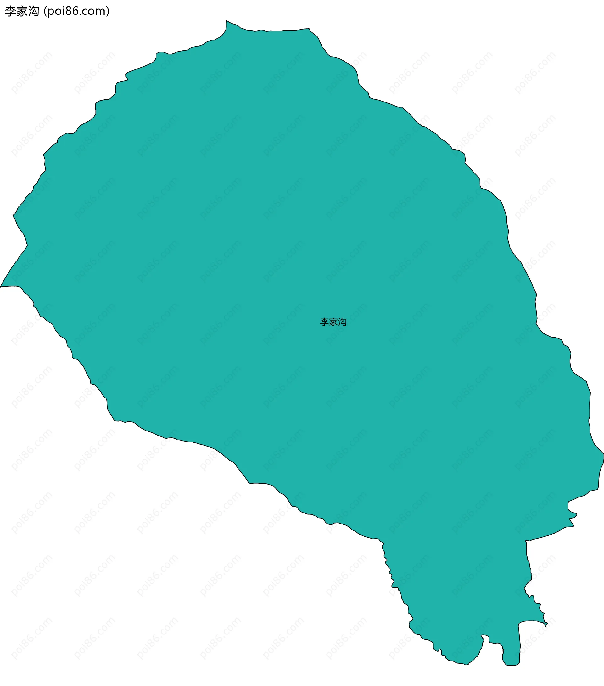 李家沟边界地图