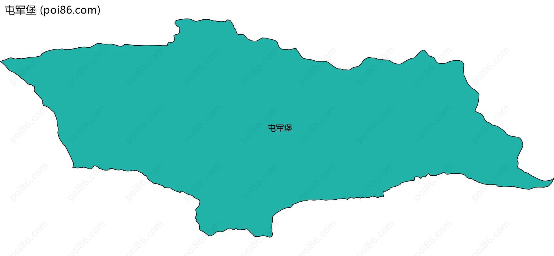 屯军堡边界地图