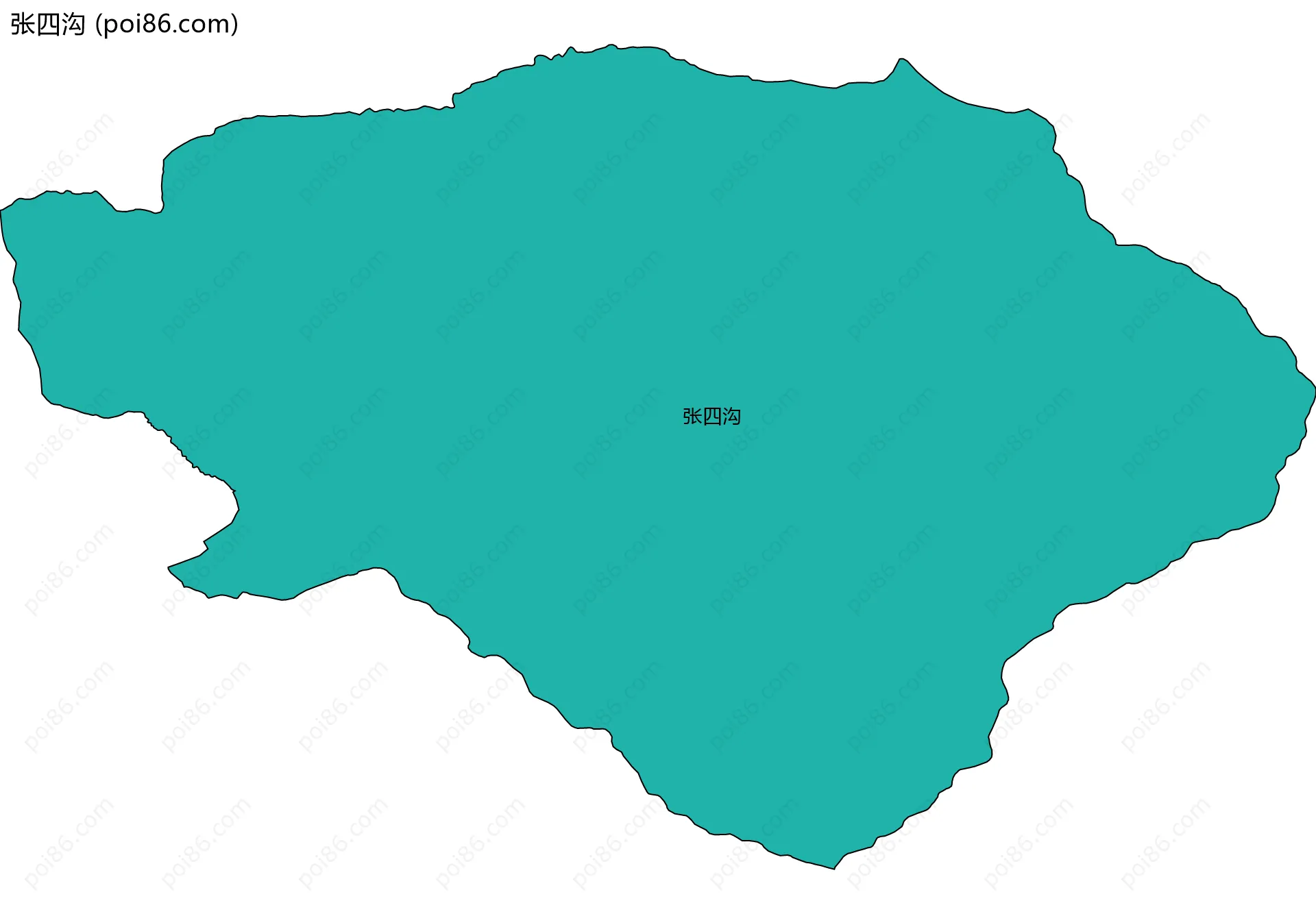 张四沟边界地图