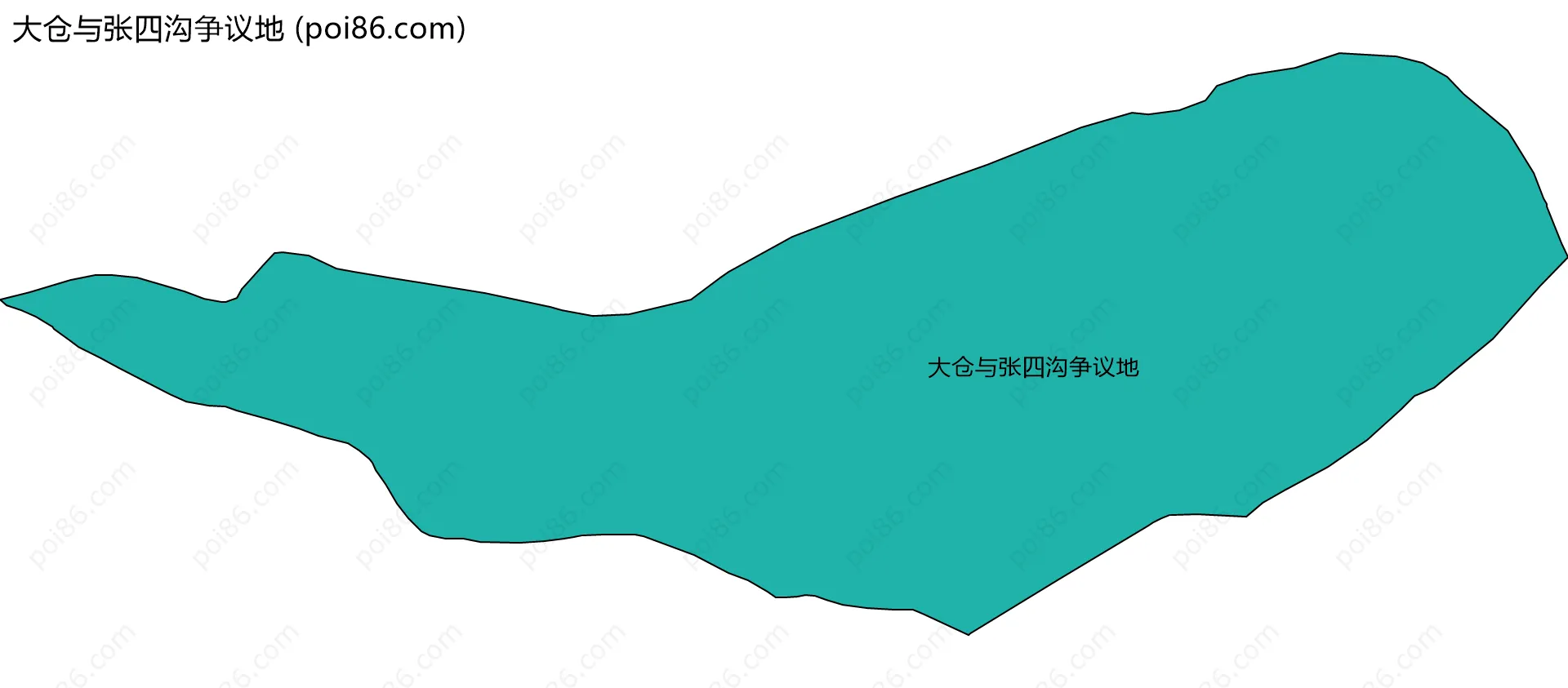 大仓与张四沟争议地边界地图