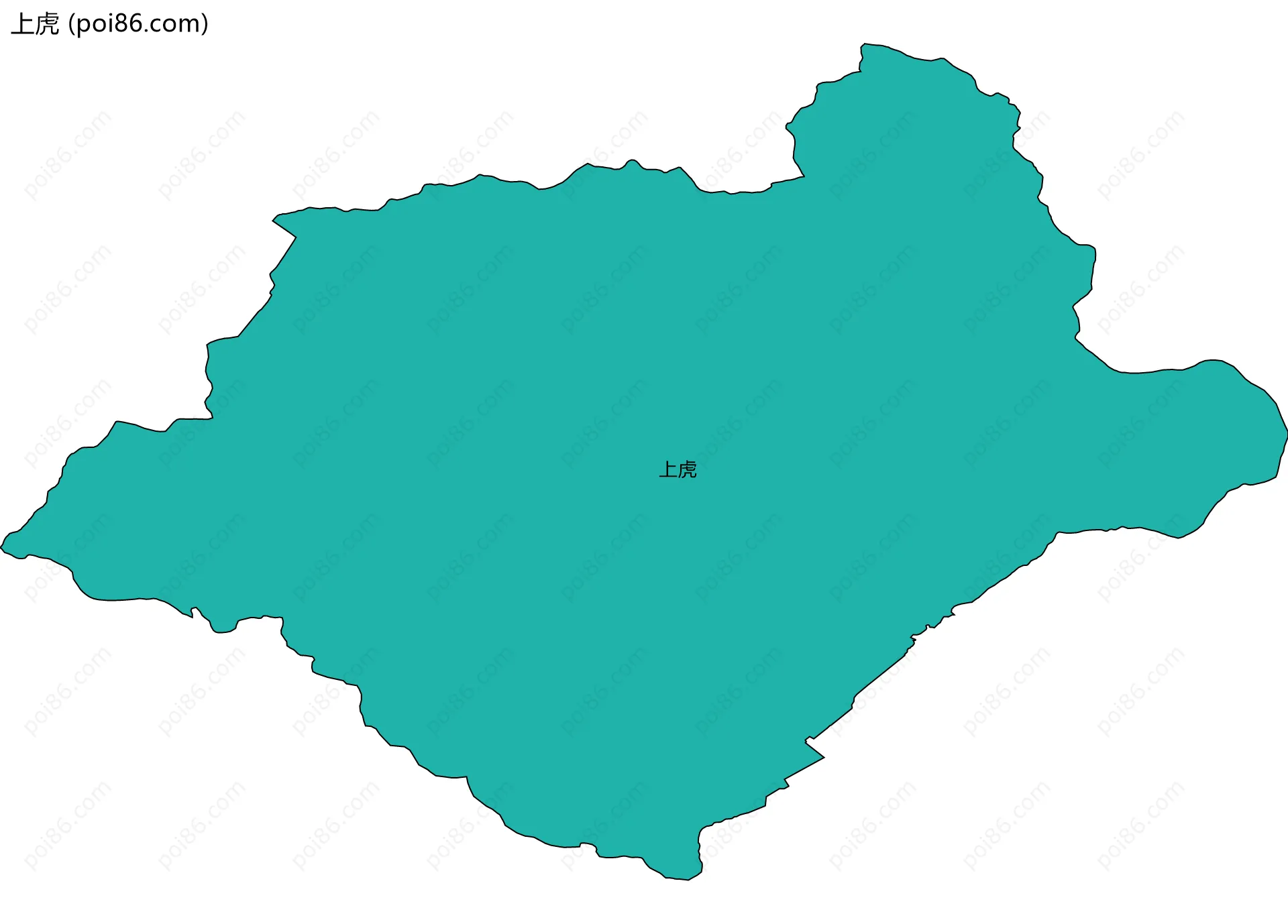 上虎边界地图