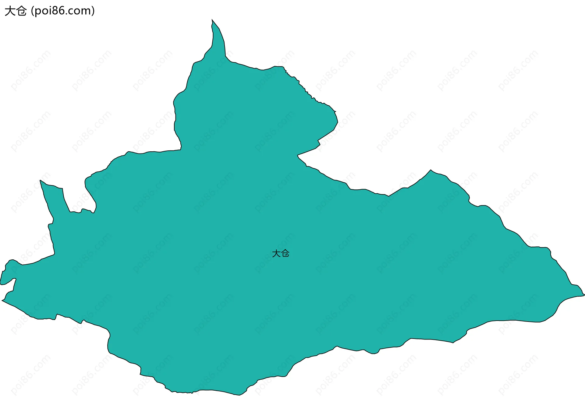 大仓边界地图