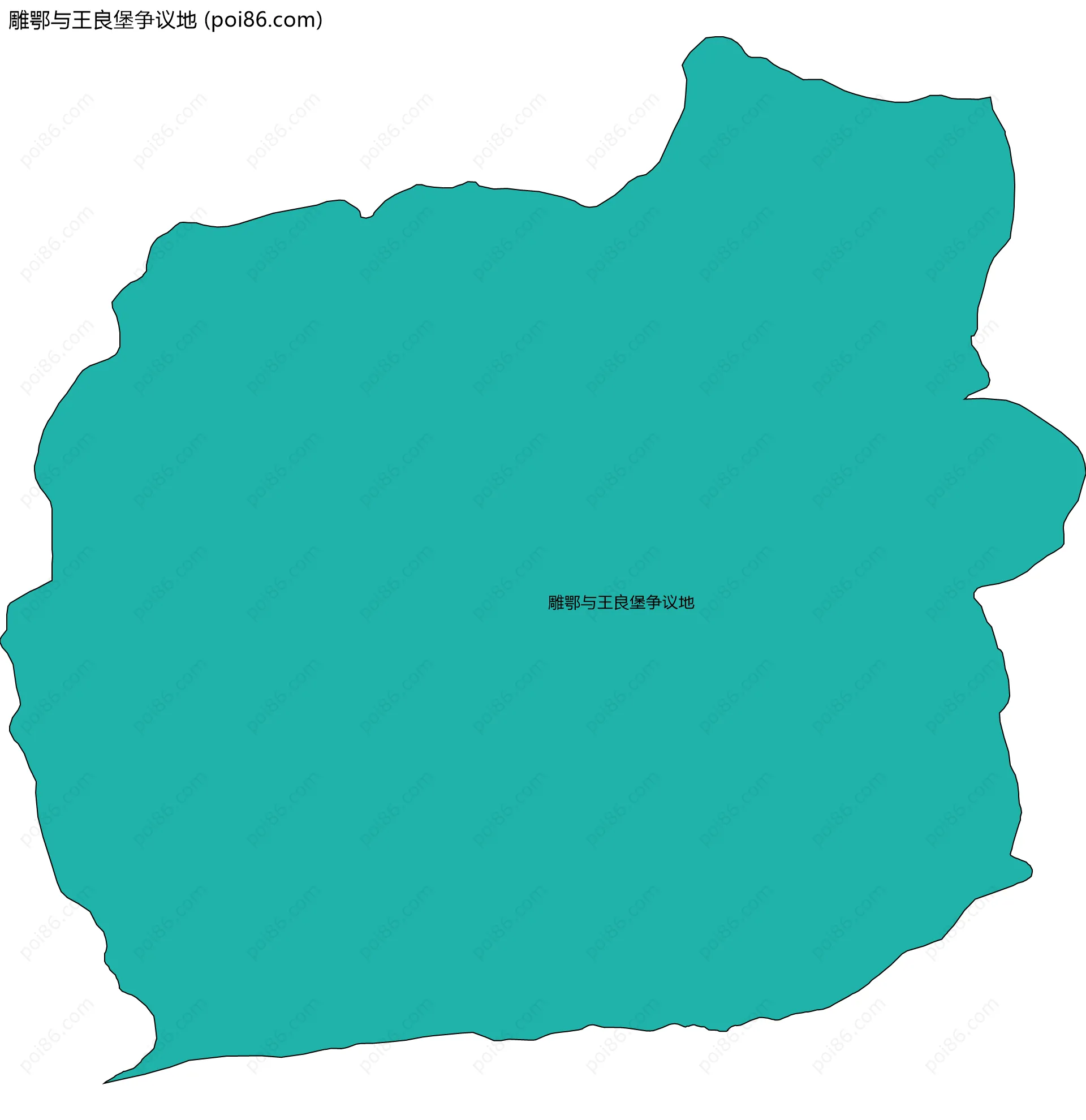 雕鄂与王良堡争议地边界地图