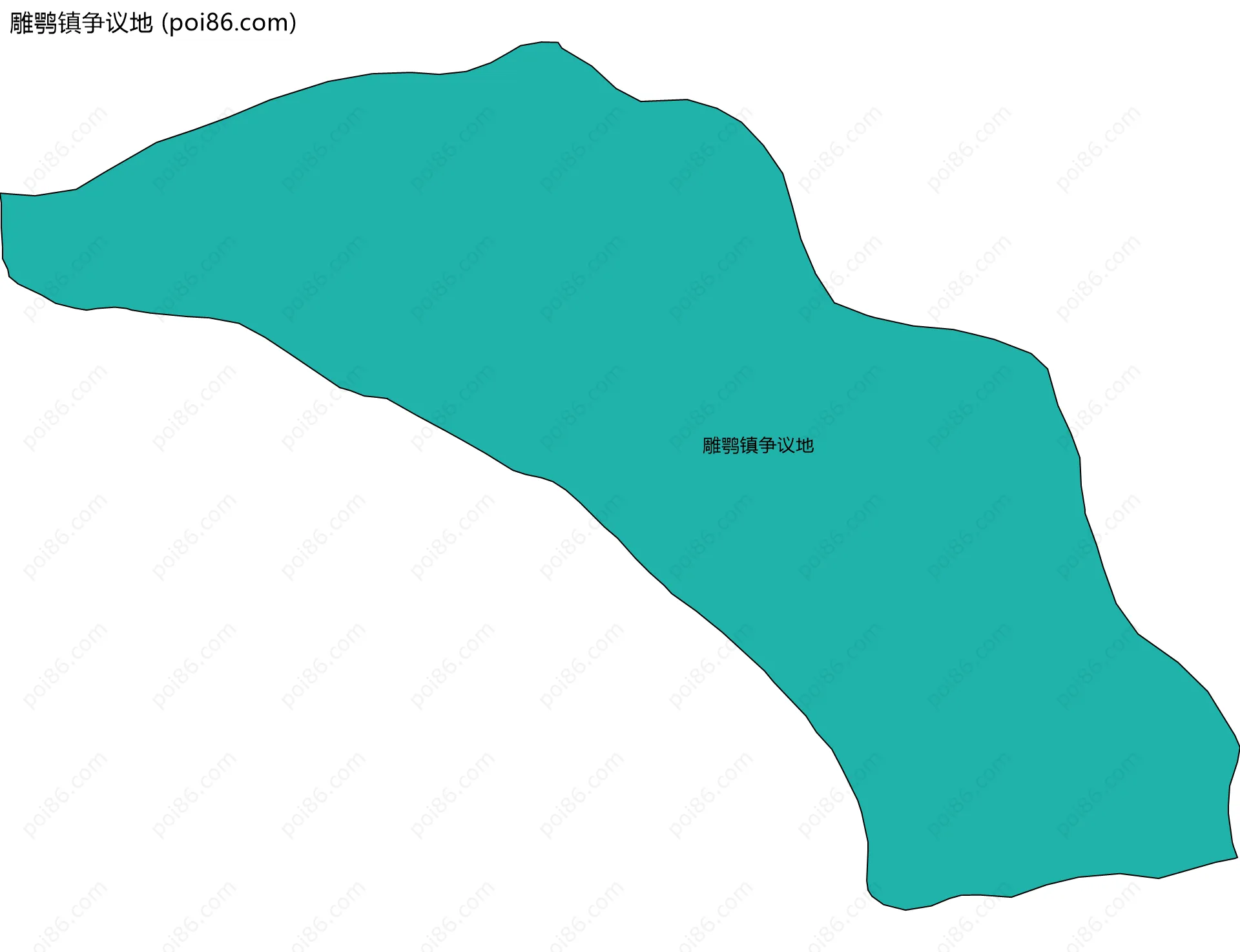 雕鹗镇争议地边界地图