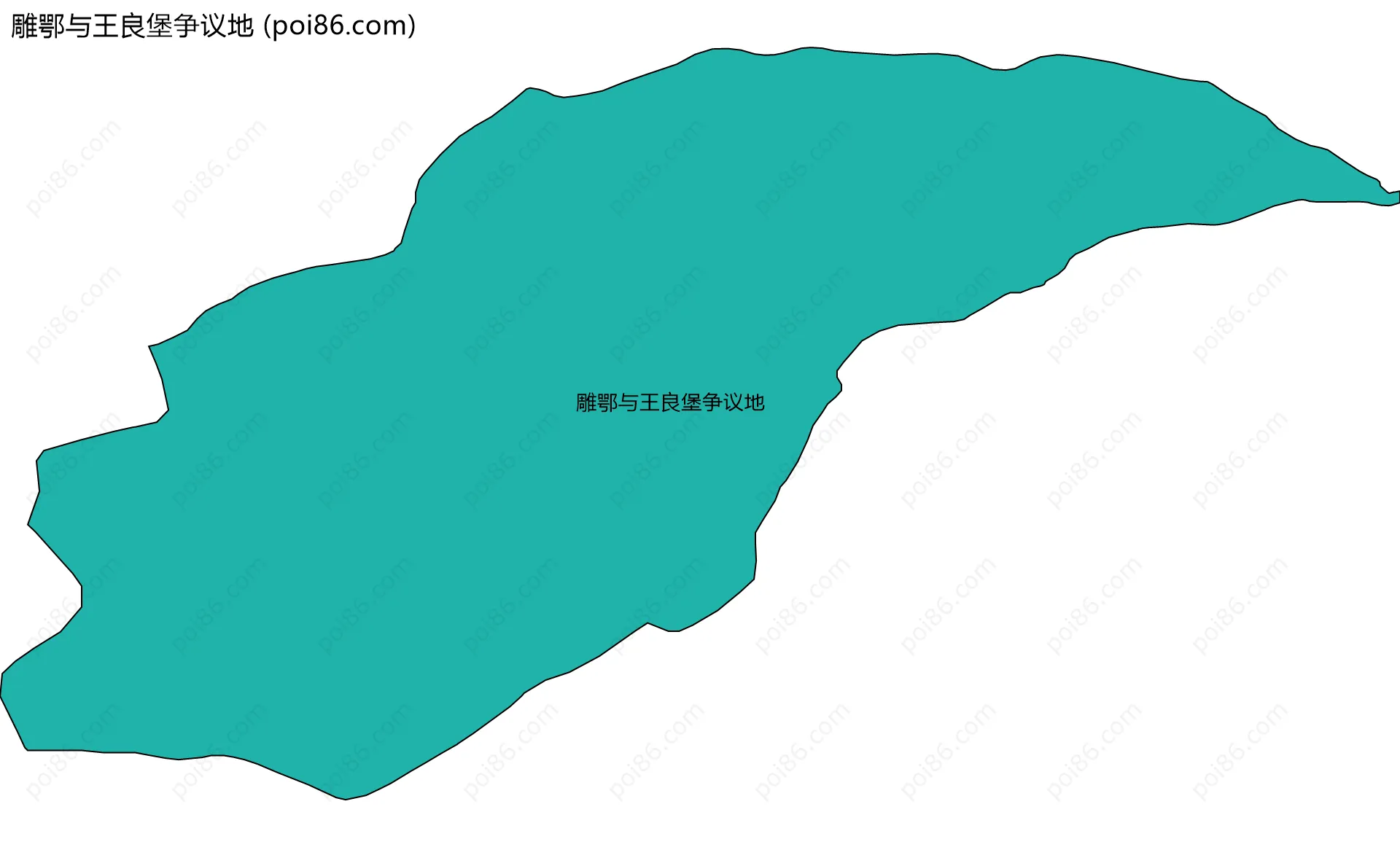 雕鄂与王良堡争议地边界地图