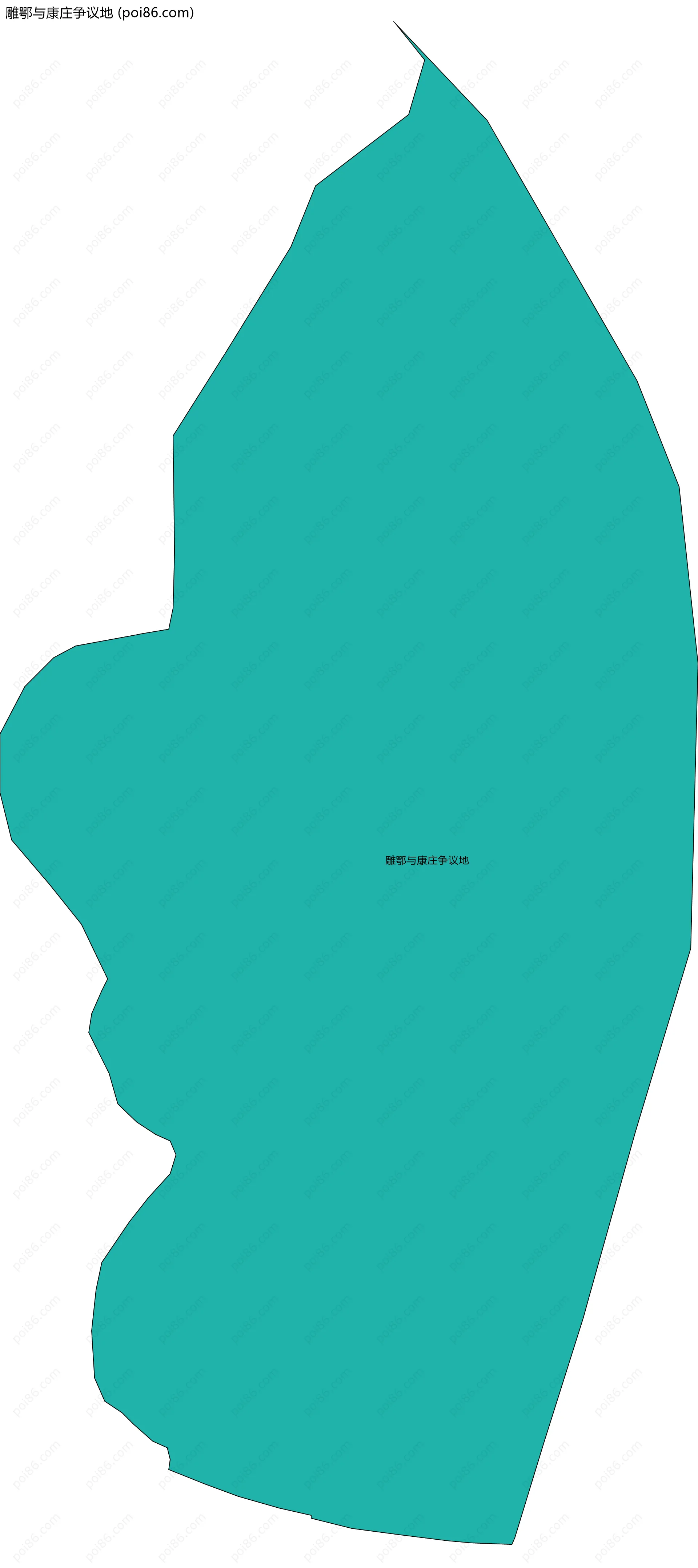 雕鄂与康庄争议地边界地图