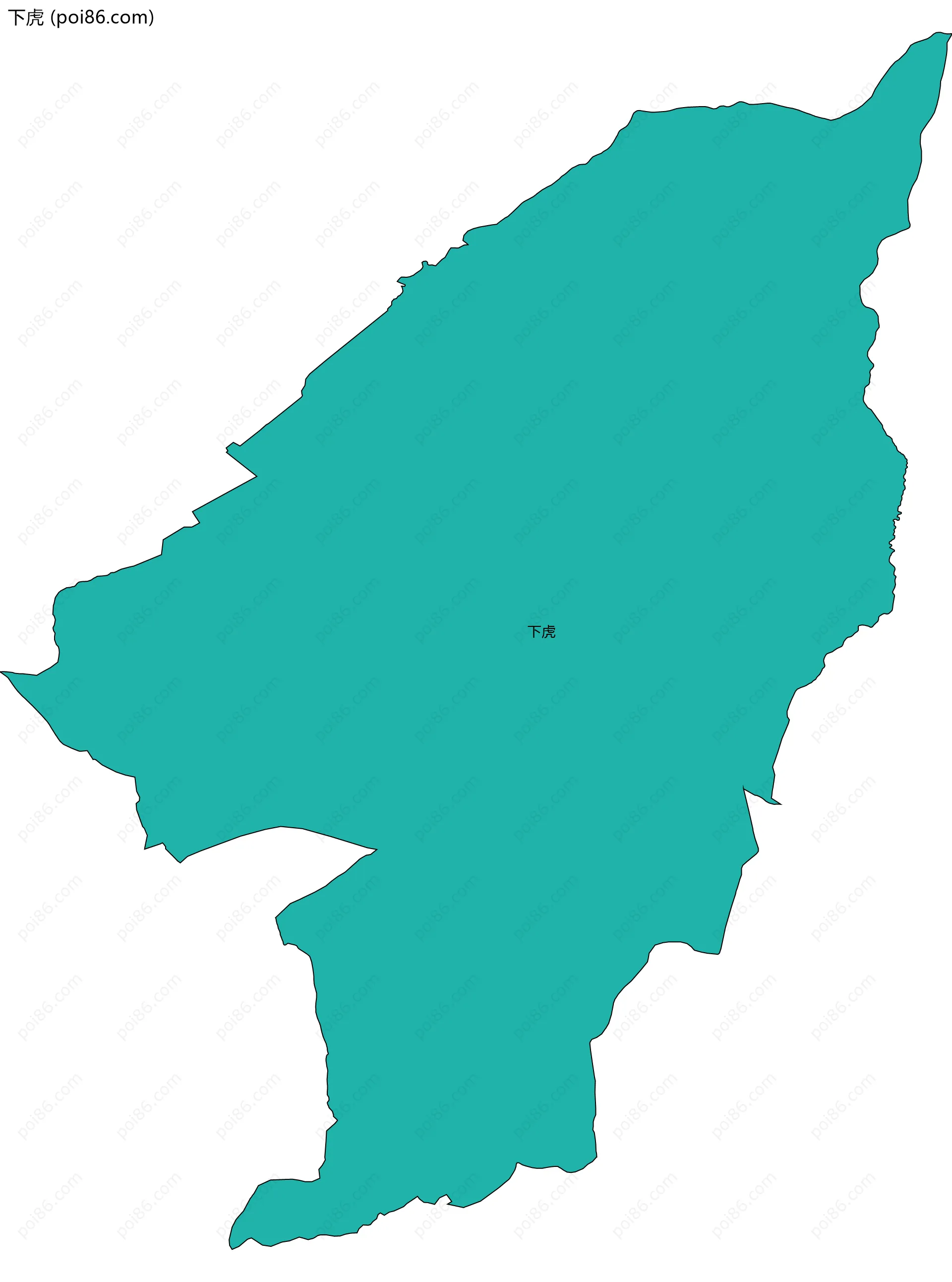 下虎边界地图