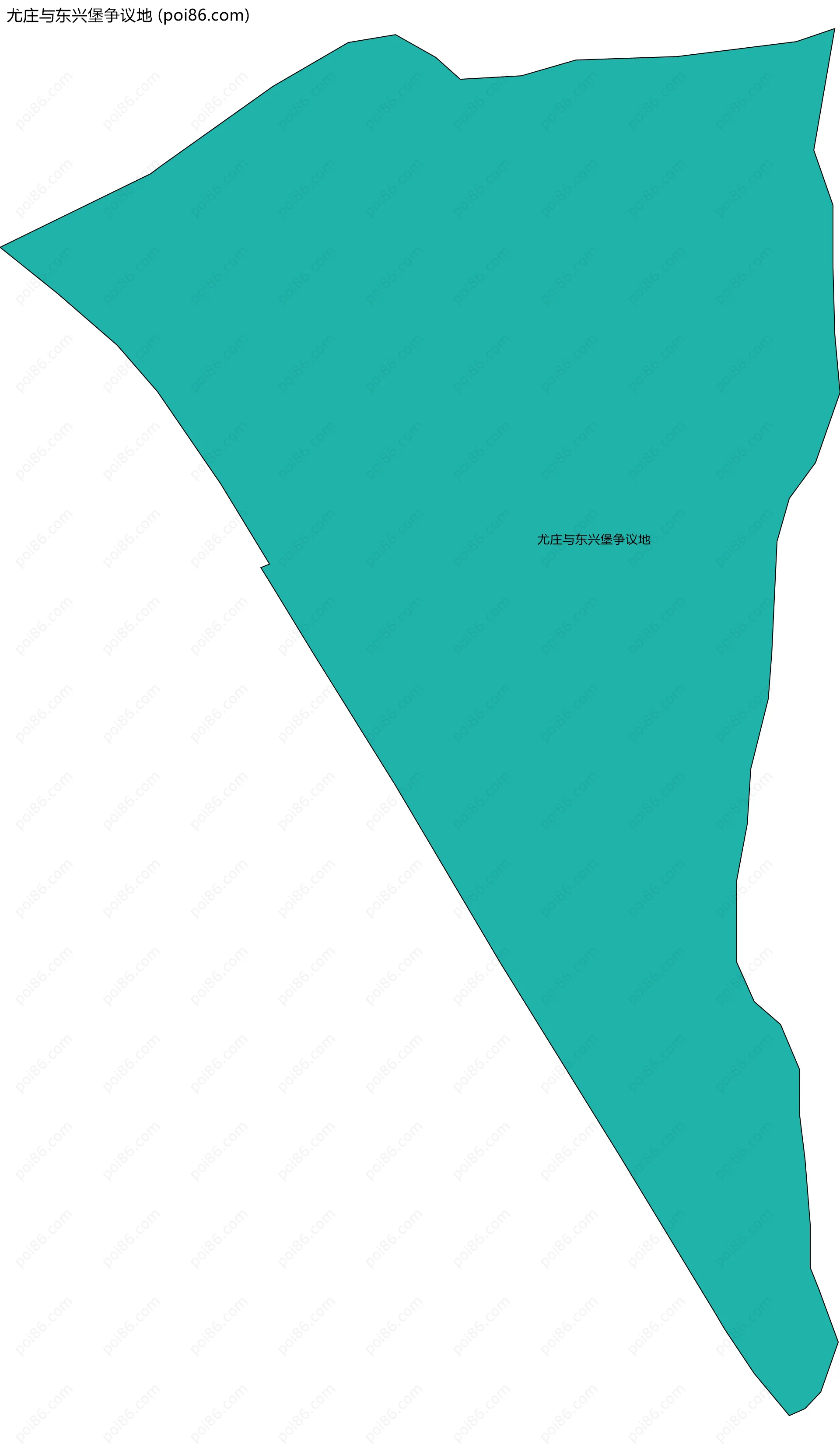 尤庄与东兴堡争议地边界地图