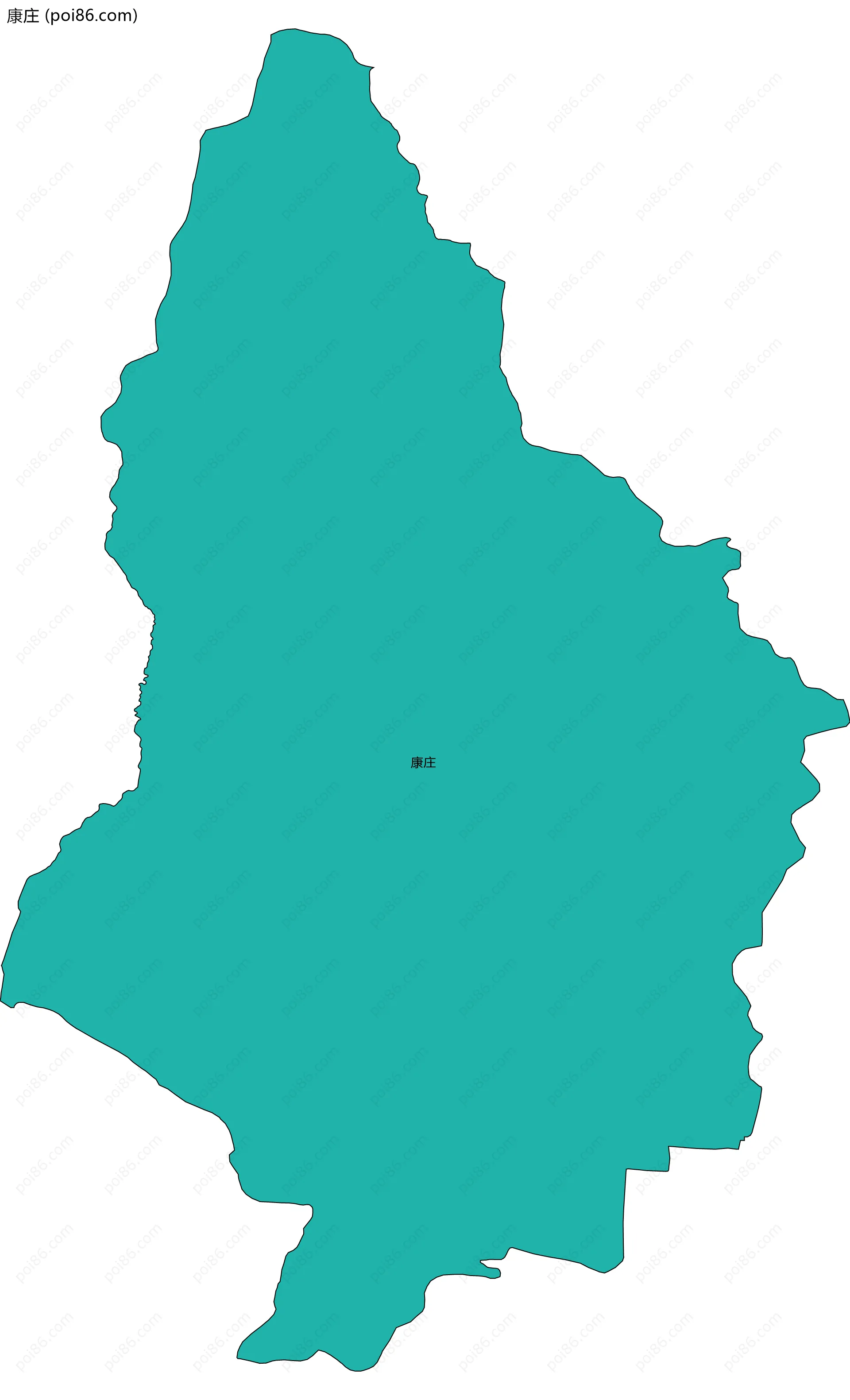 康庄边界地图