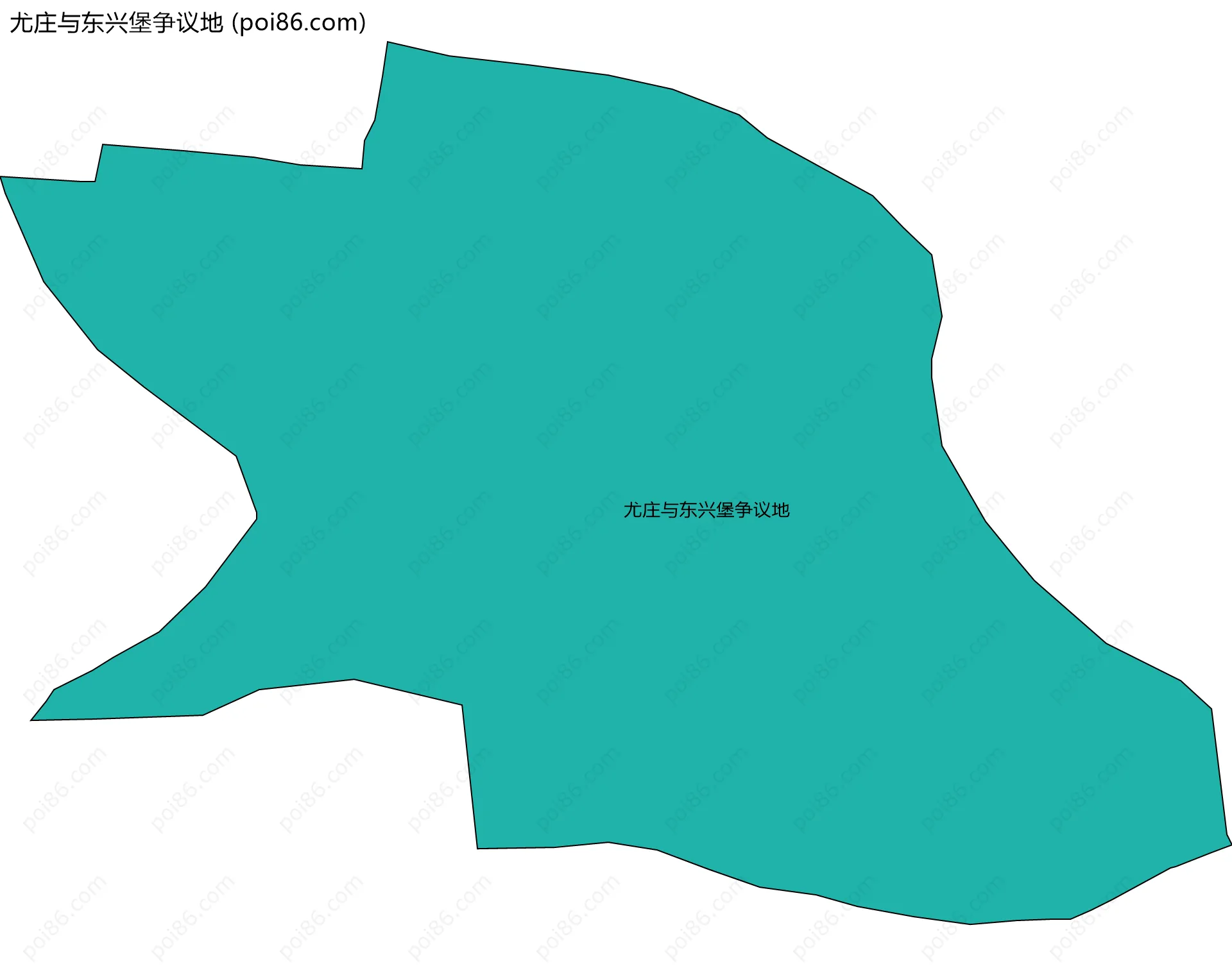 尤庄与东兴堡争议地边界地图