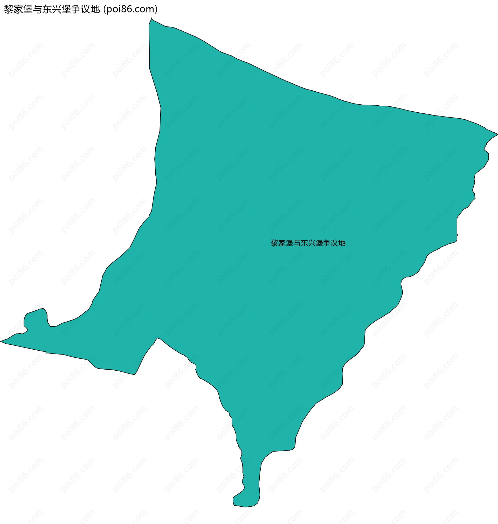 黎家堡与东兴堡争议地边界地图