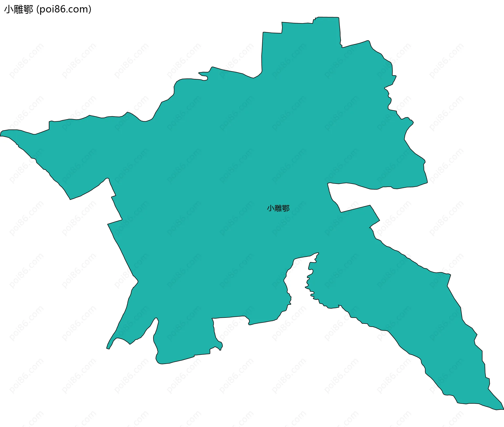 小雕鄂边界地图