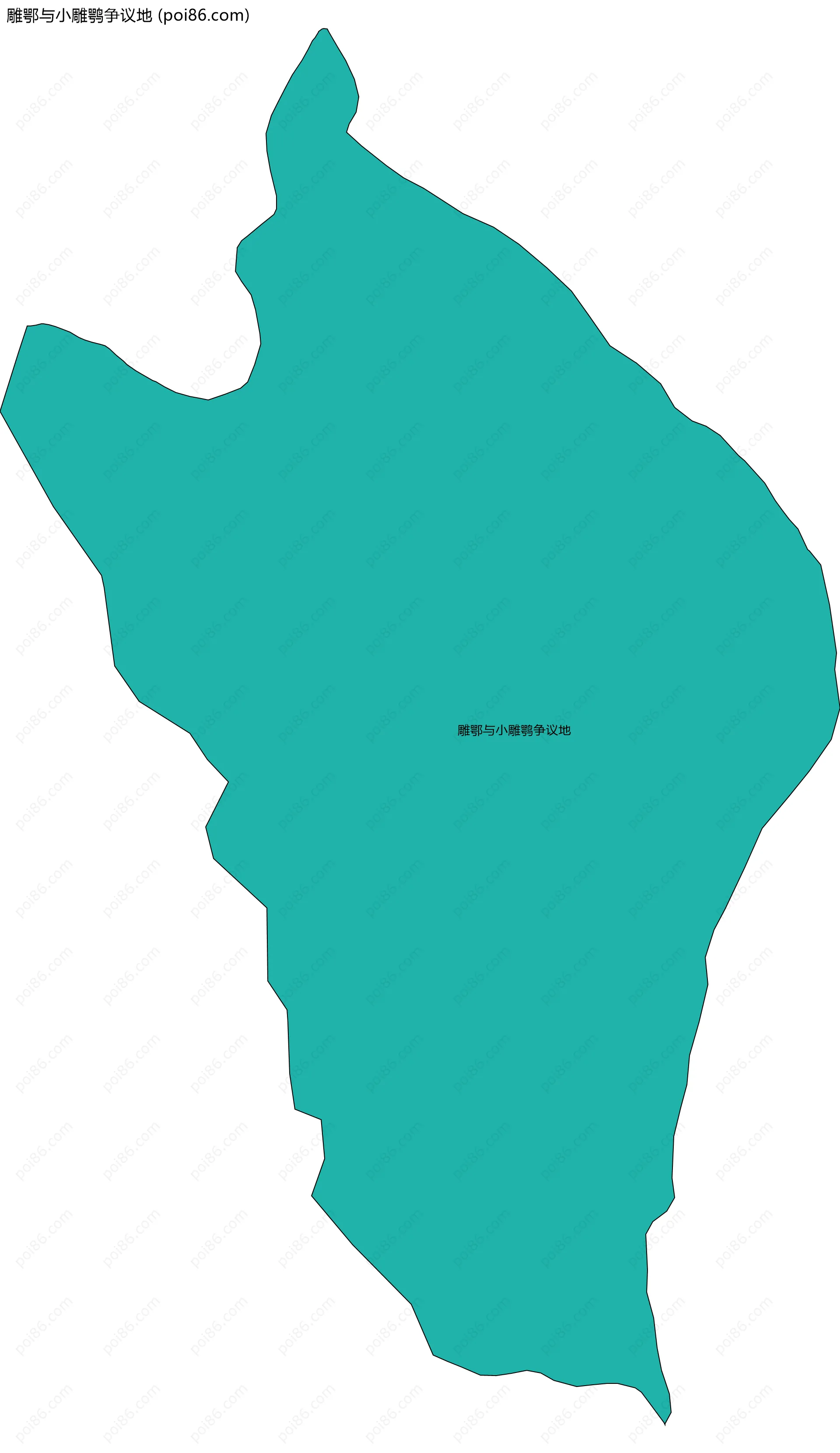 雕鄂与小雕鹗争议地边界地图